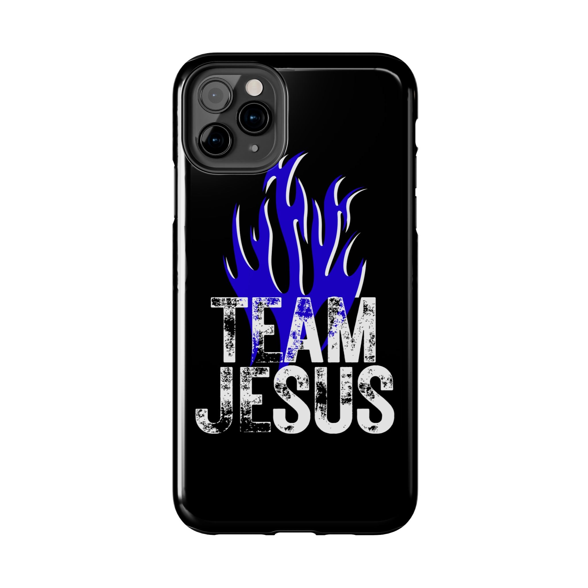 Team Jesus Phone Case — Blue Flame Christian Protective Case