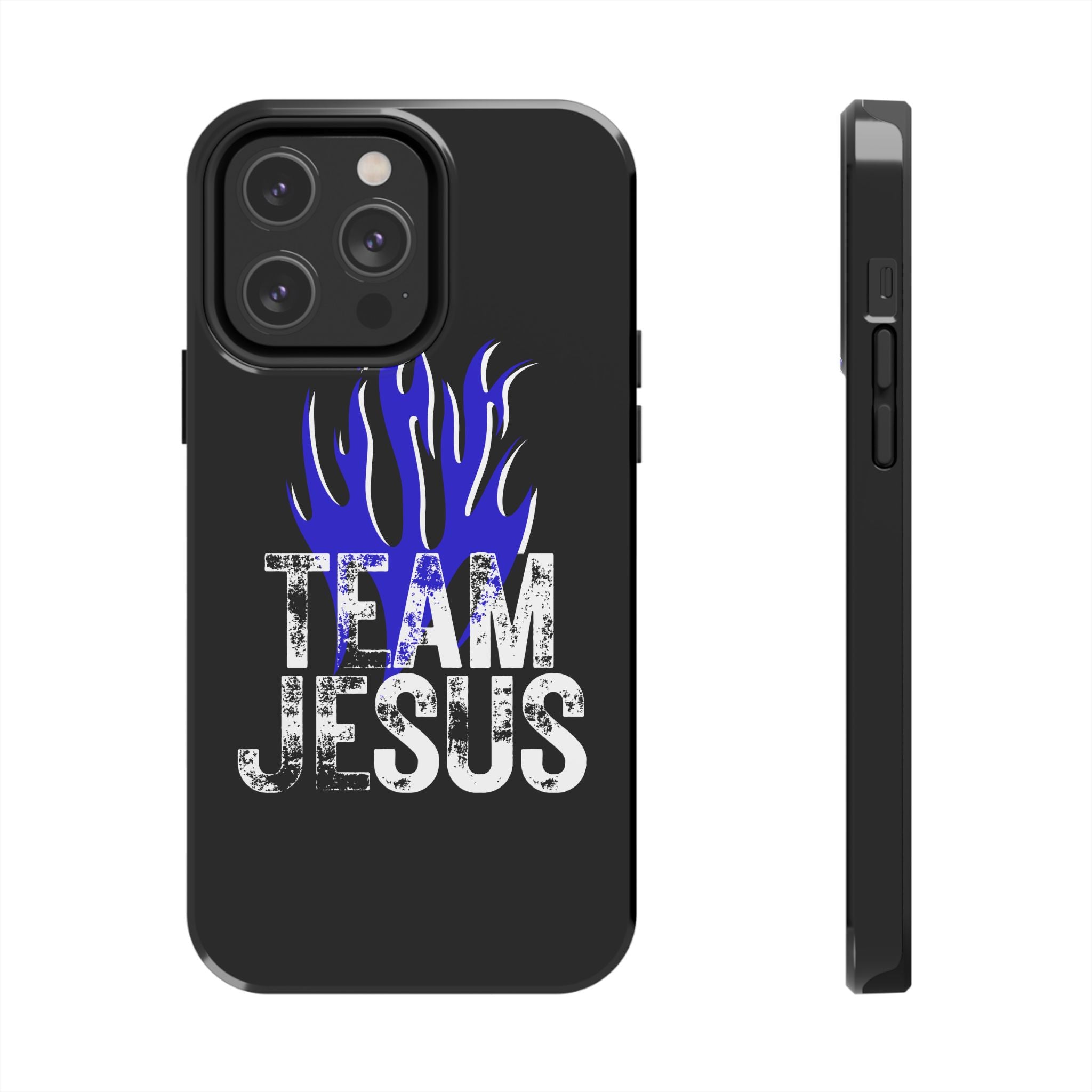 Team Jesus Phone Case — Blue Flame Christian Protective Case