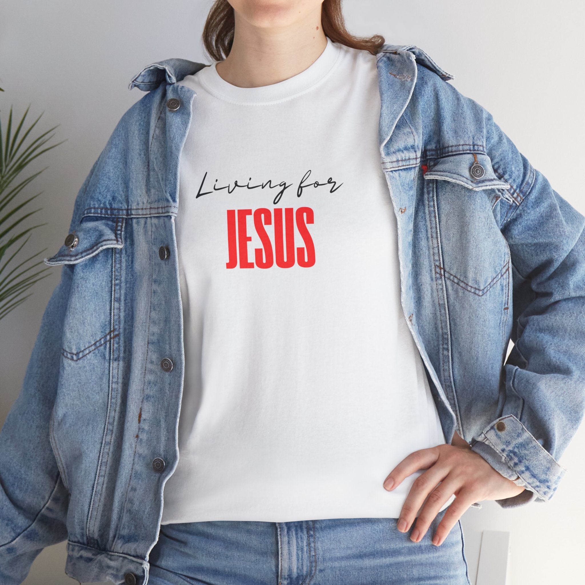 Living For Jesus Tee — Christian Faith Graphic T-Shirt