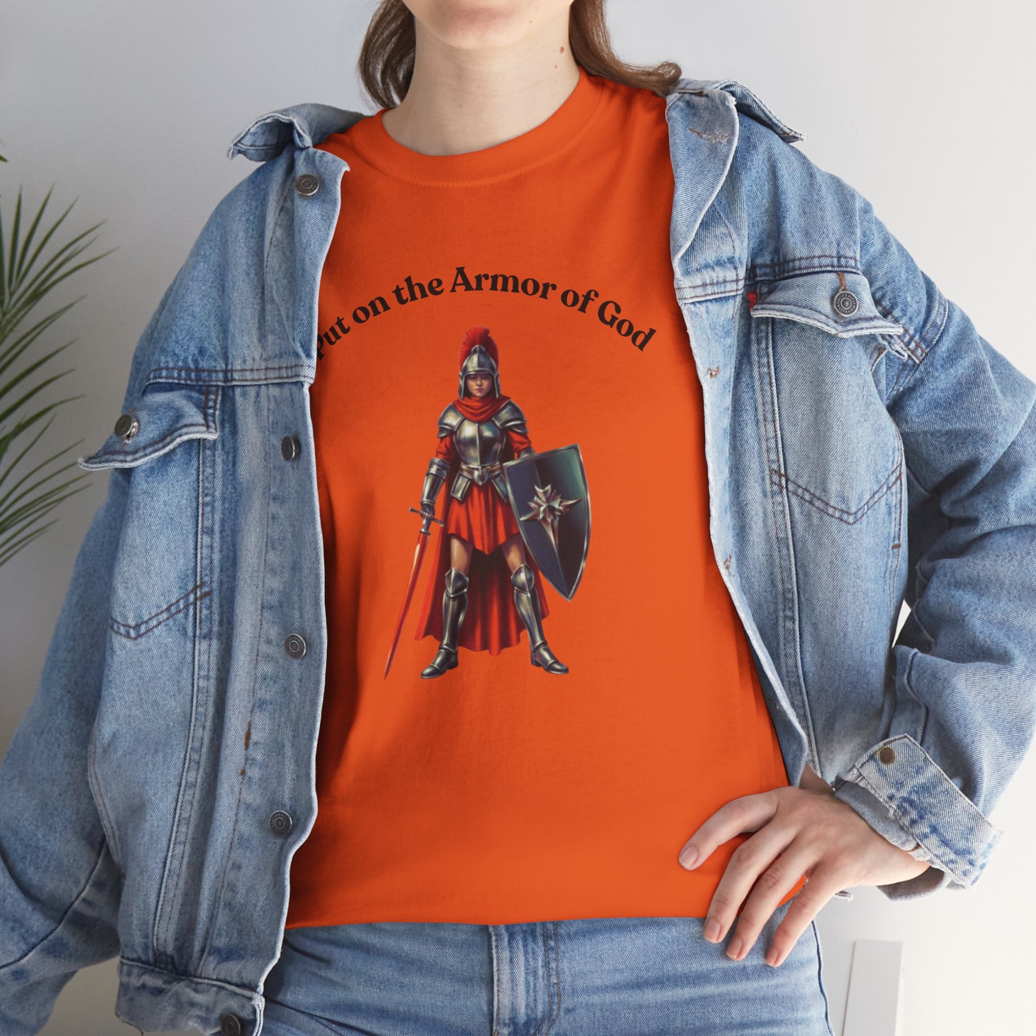 Christian Armor T-Shirt — "Put on the Armor of God" Women's Faith Tee
