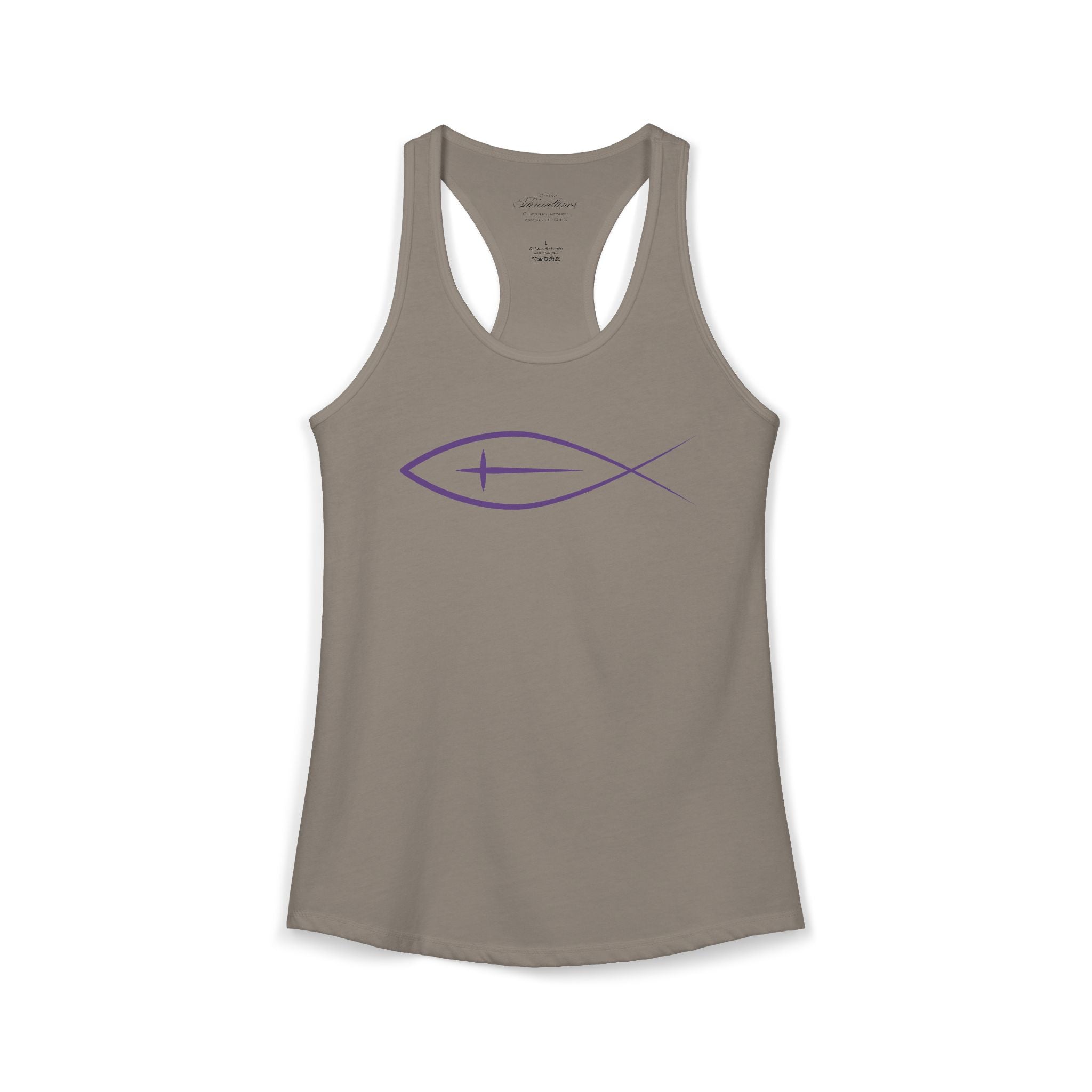 Christian Fish & Cross Racerback Tank — Women's Faith Tank Top