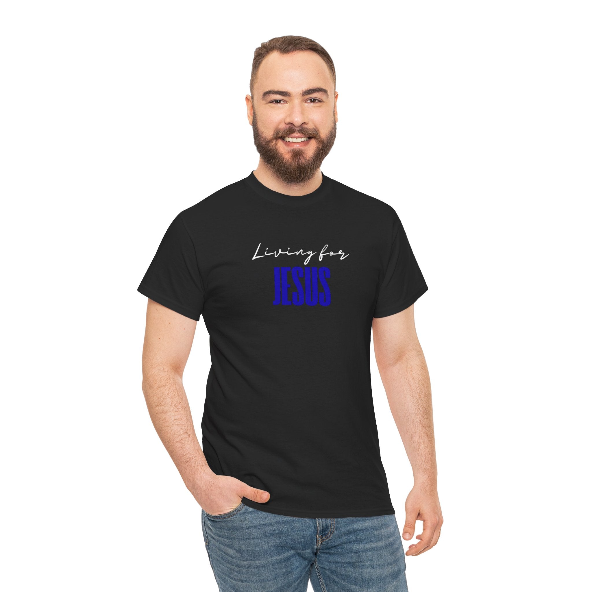 Living For Jesus T-Shirt — Faith Graphic Tee