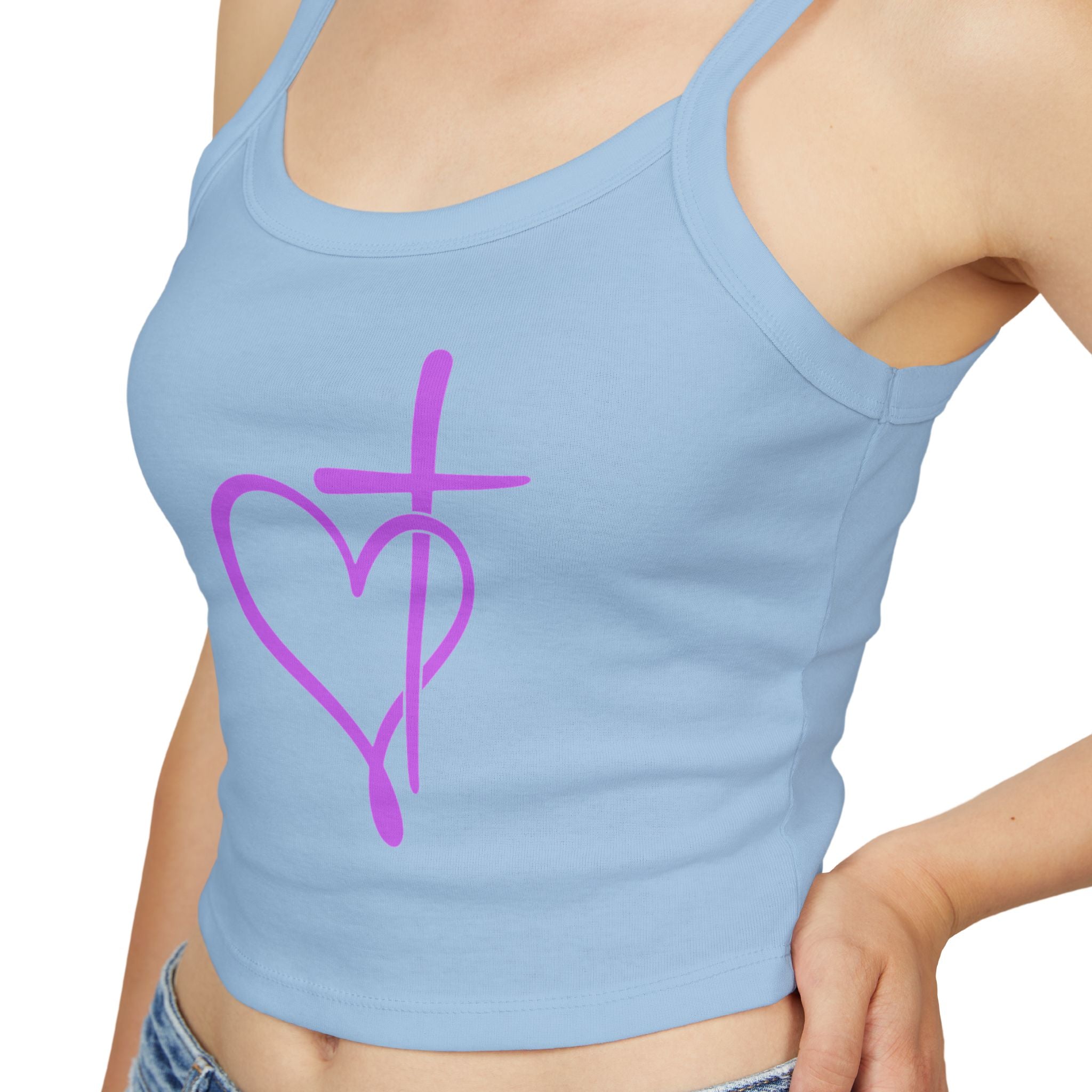Faith Heart Tank Top — Spaghetti Strap Tank