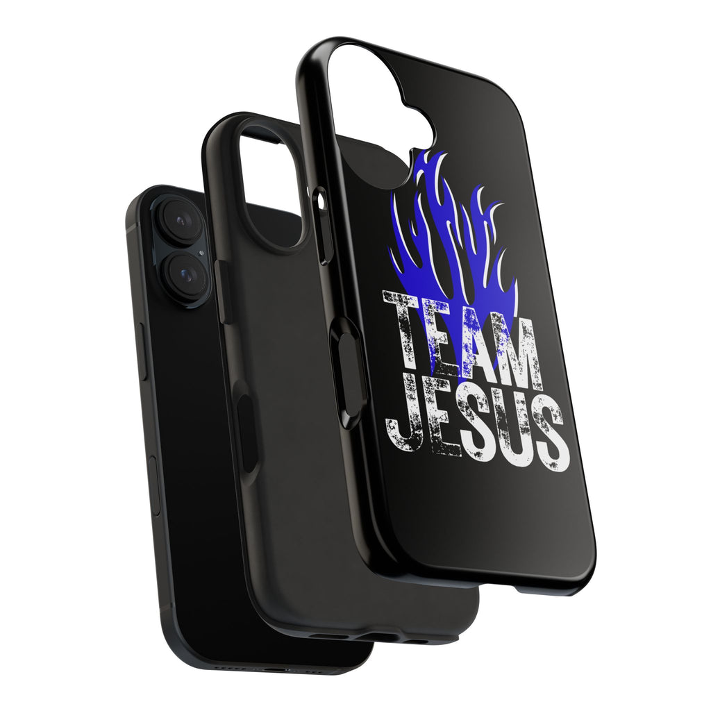 Team Jesus Phone Case — Blue Flame Christian Protective Case