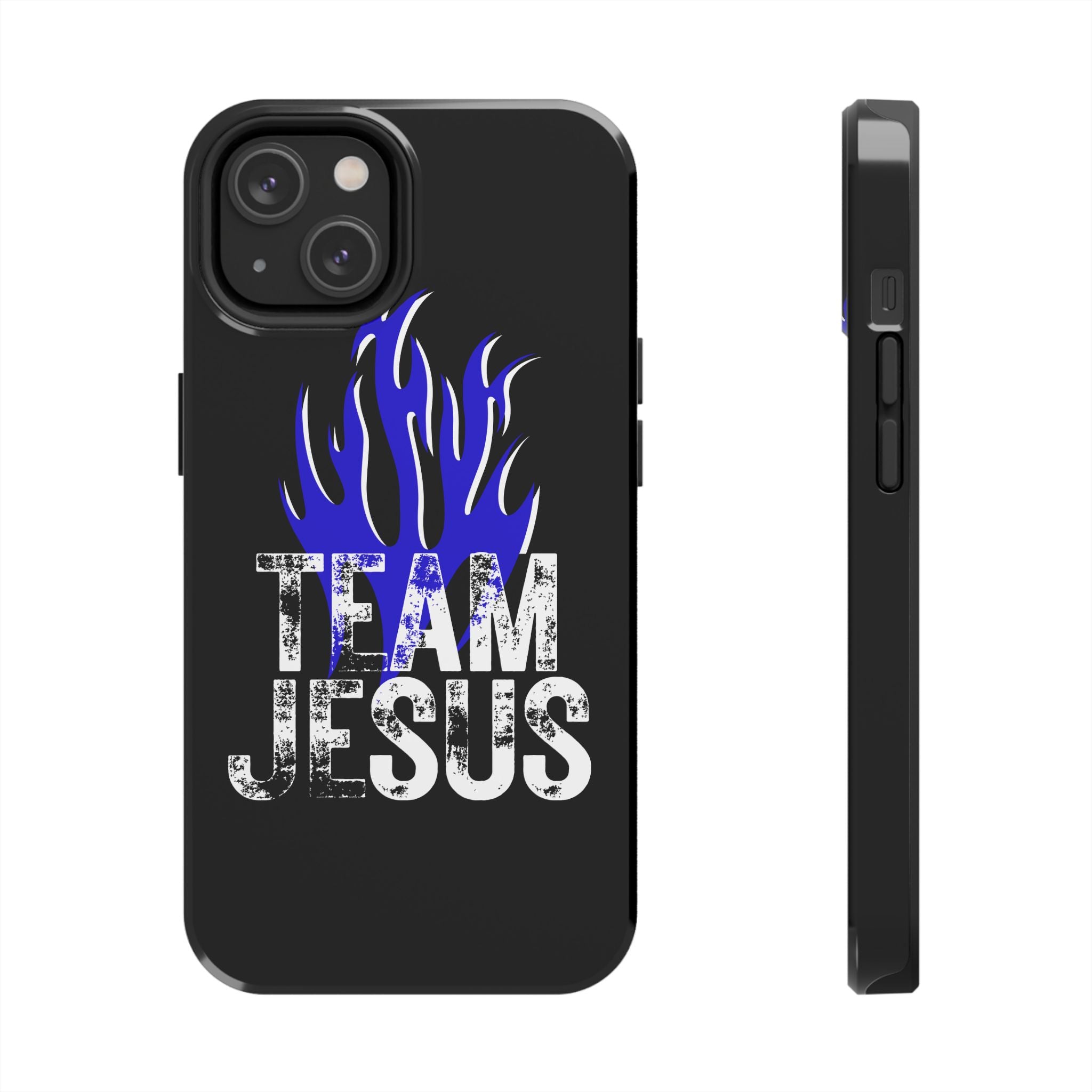Team Jesus Phone Case — Blue Flame Christian Protective Case