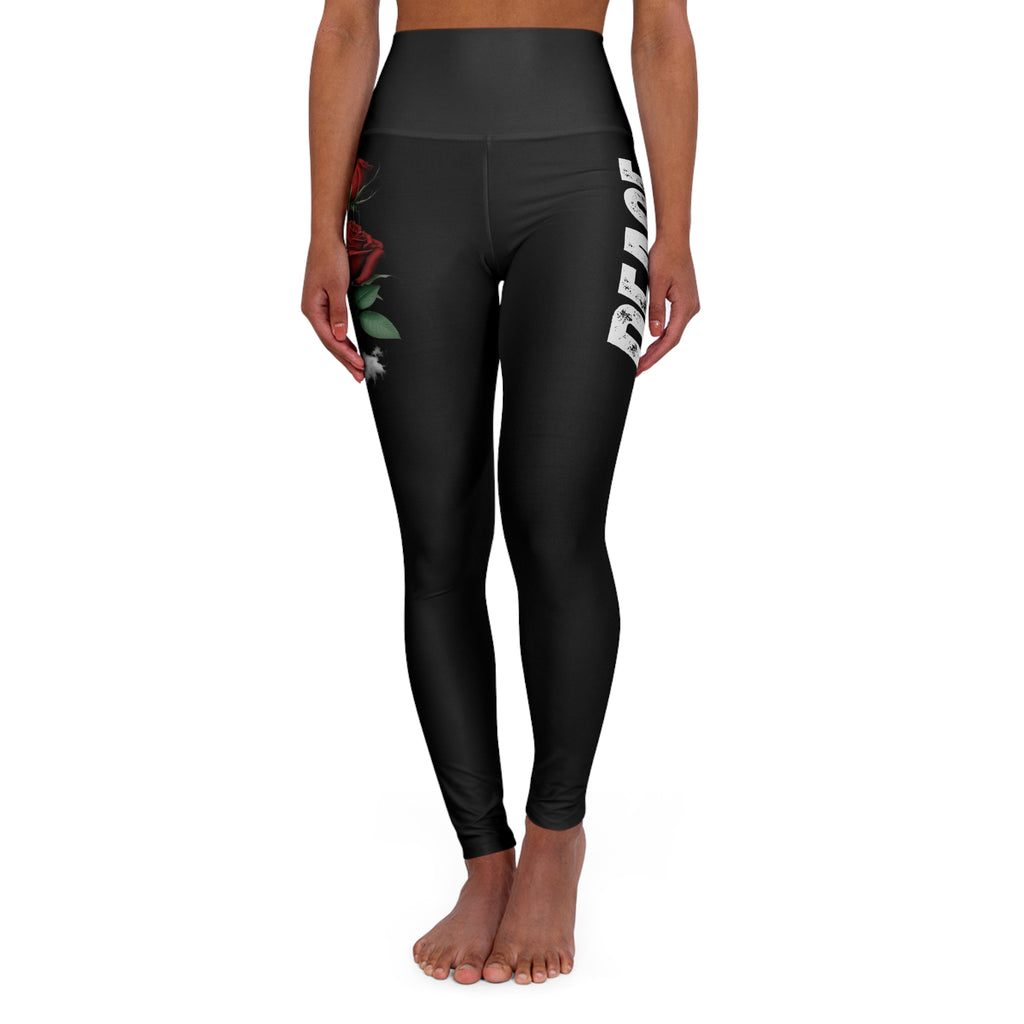 Christian 'Blessed Are the Peacemakers' High-Waisted Leggings — Dove & Rose Design