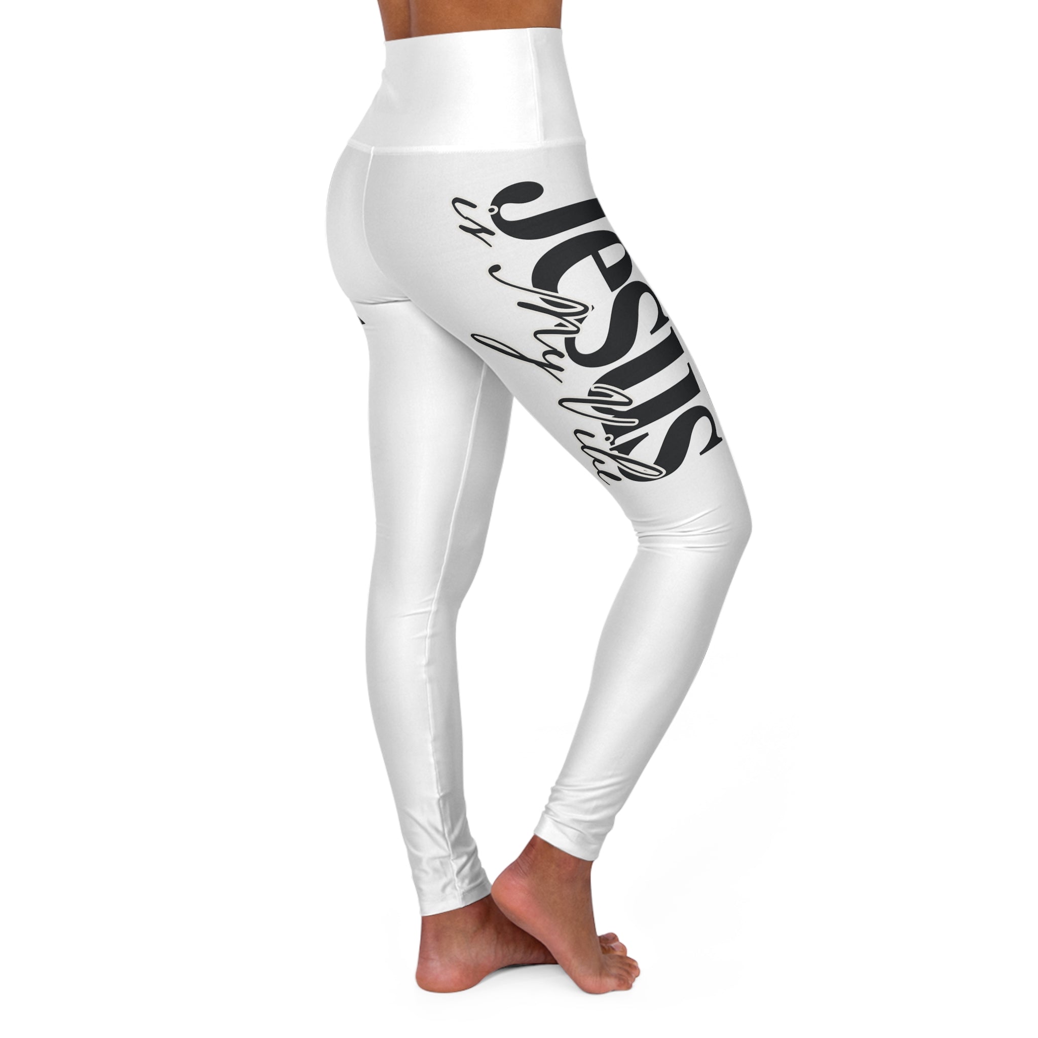 Jesus Is My Vibe High-Waisted Leggings — Cross Graphic