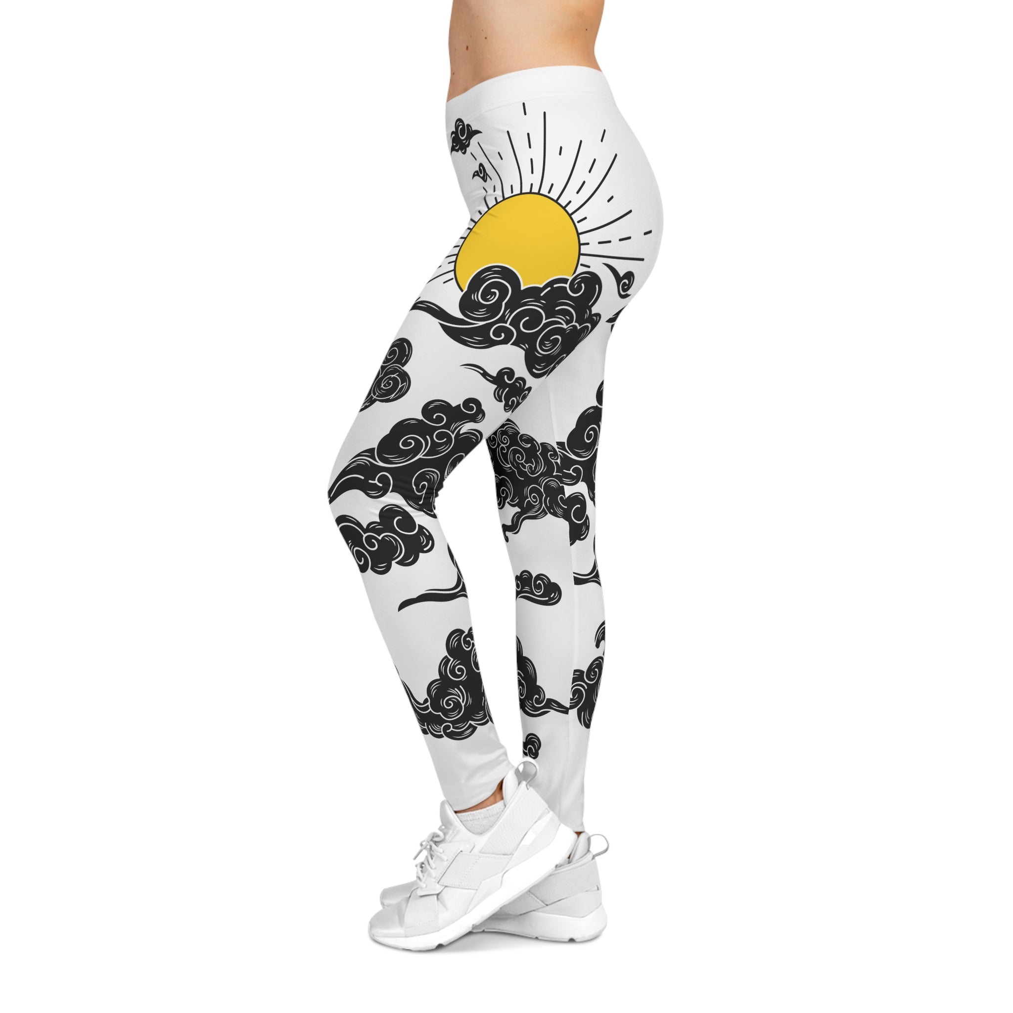 Sun & Swirl Cloud Leggings — Women’s Evidence of God Casual Leggings