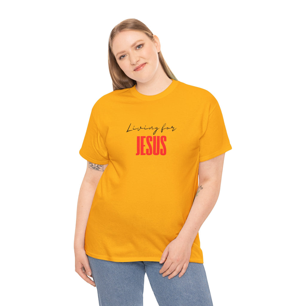Living For Jesus Tee — Christian Faith Graphic T-Shirt