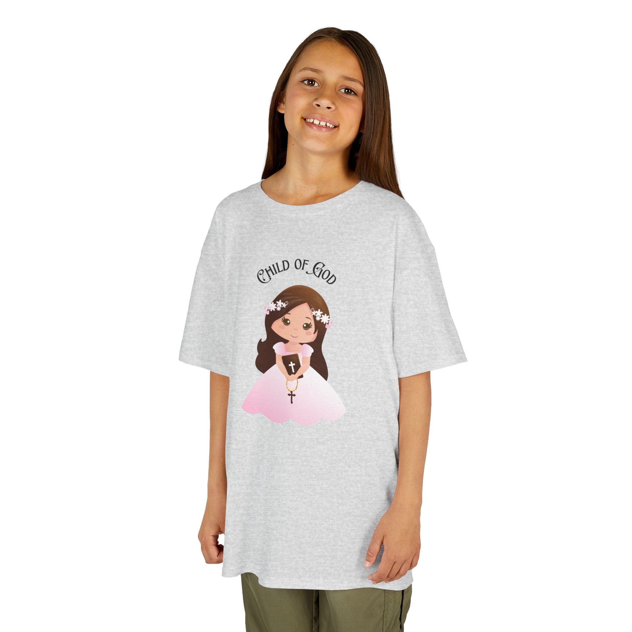 Kids Tee — "Child of God" Cute Dress Illustration