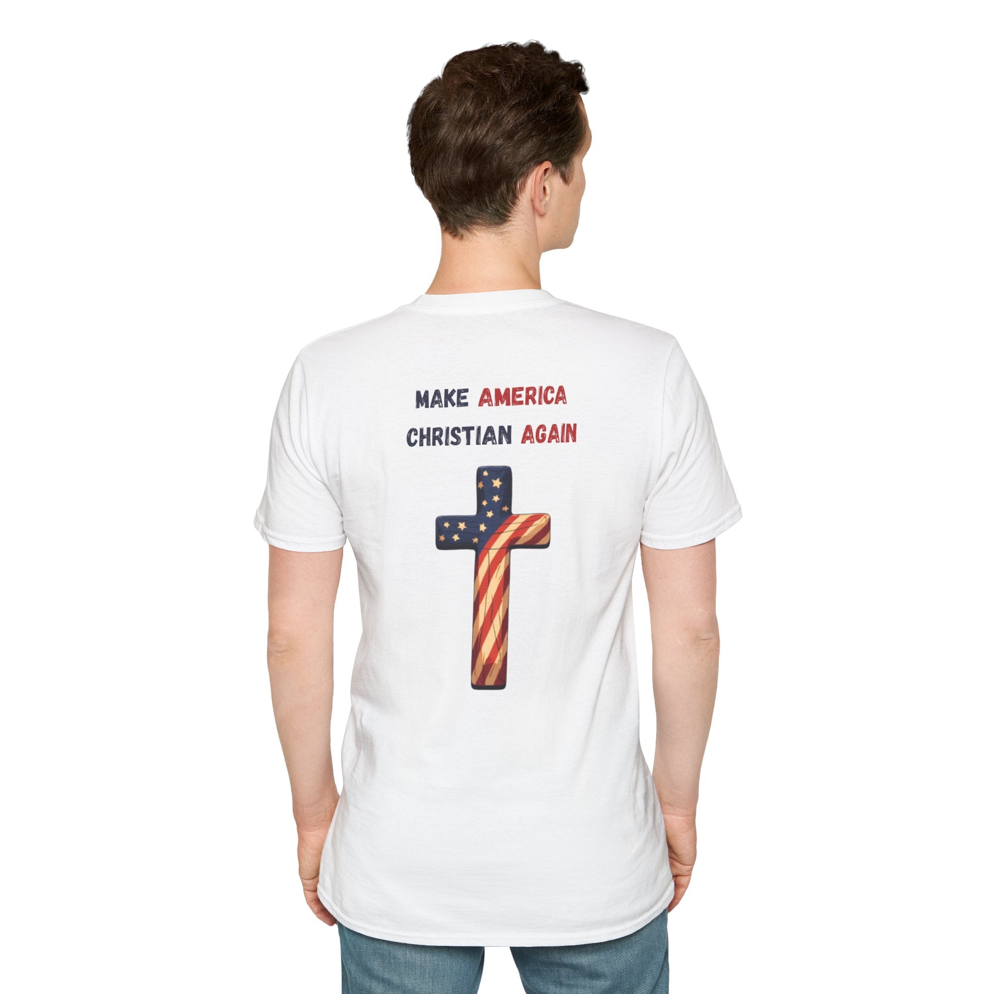 In God We Trust Eagle T-Shirt — Make America Christian Again Cross Tee