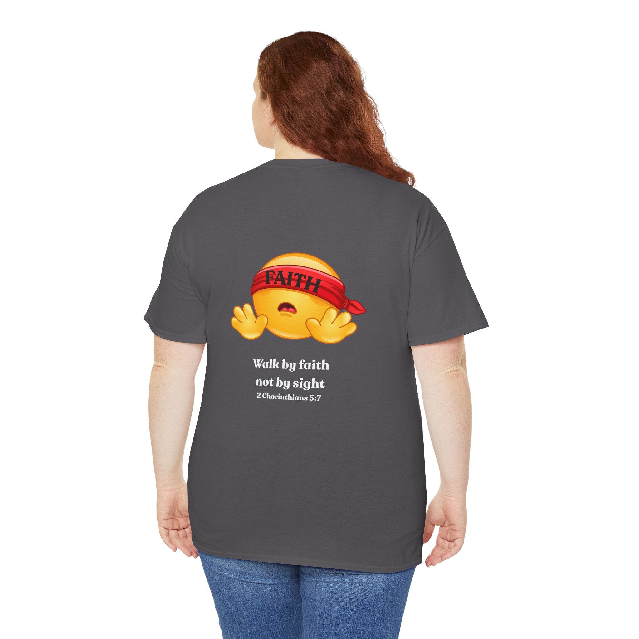 Faith Emoji Tee — “Walk by faith not by sight” Christian Graphic T-Shirt