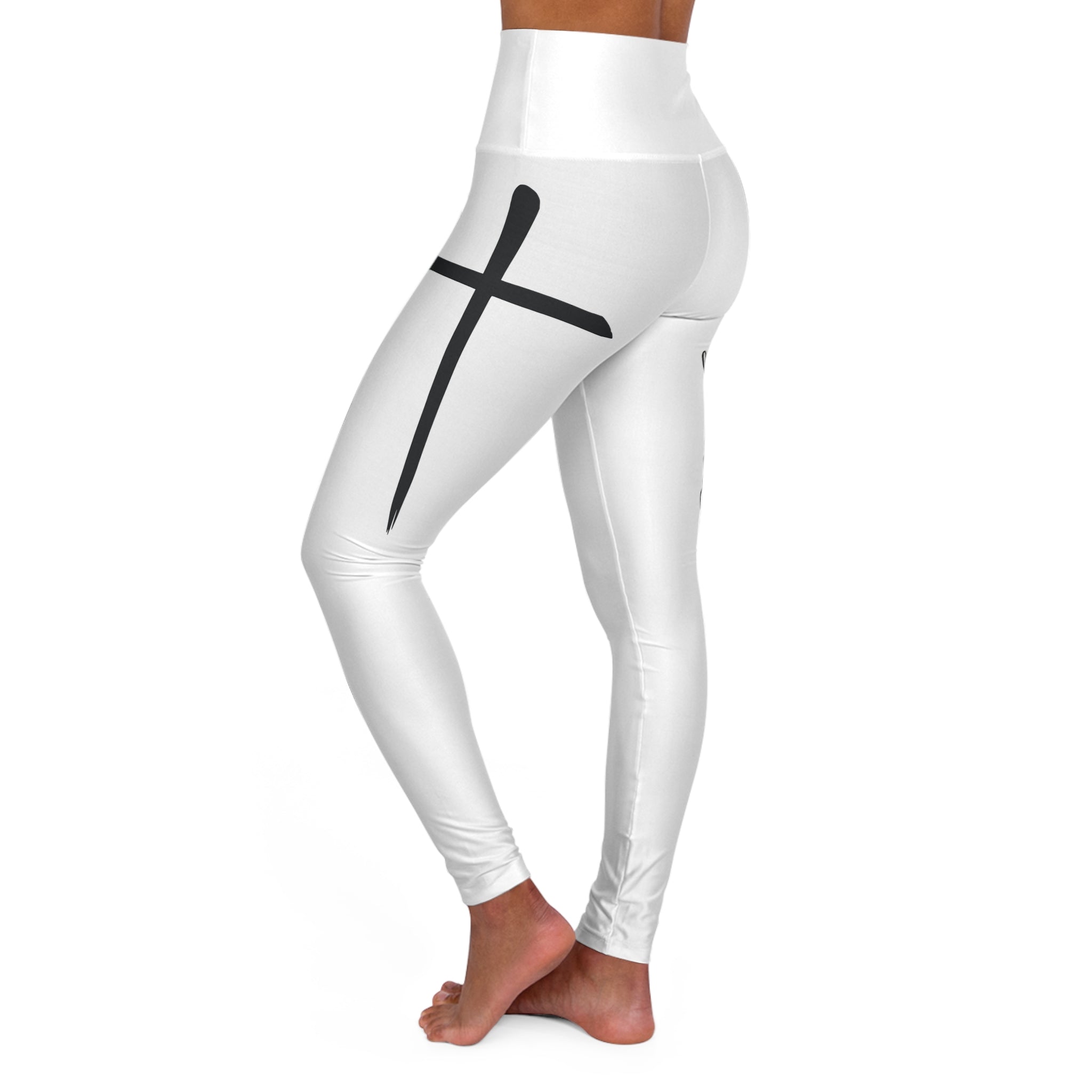 Jesus Is My Vibe High-Waisted Leggings — Cross Graphic