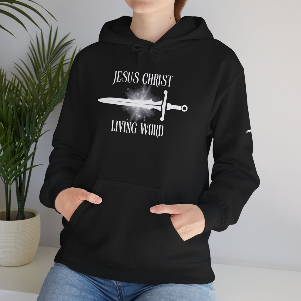 Living Word Sword Hoodie — Christian Faith Graphic Pullover