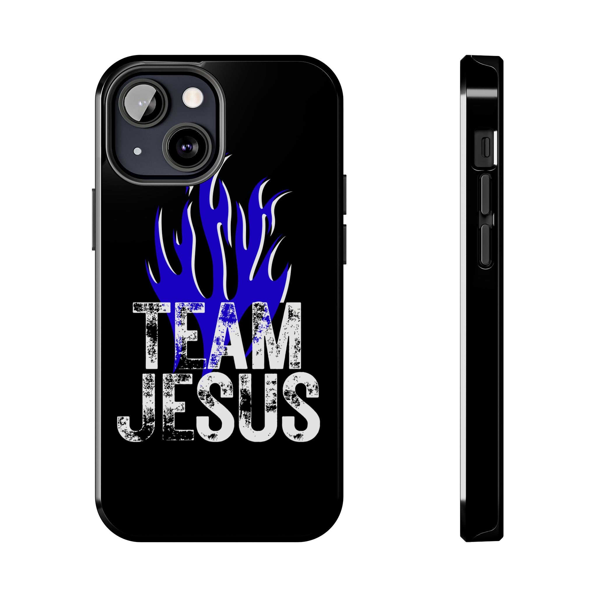 Team Jesus Phone Case — Blue Flame Christian Protective Case