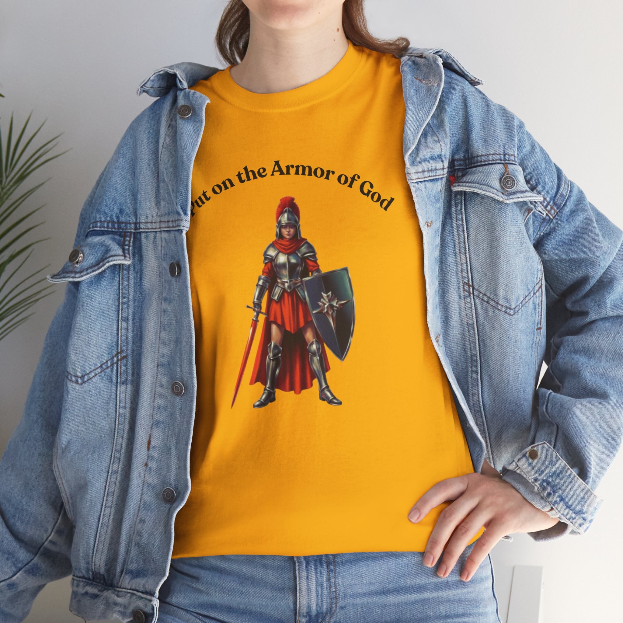 Christian Armor T-Shirt — "Put on the Armor of God" Women's Faith Tee
