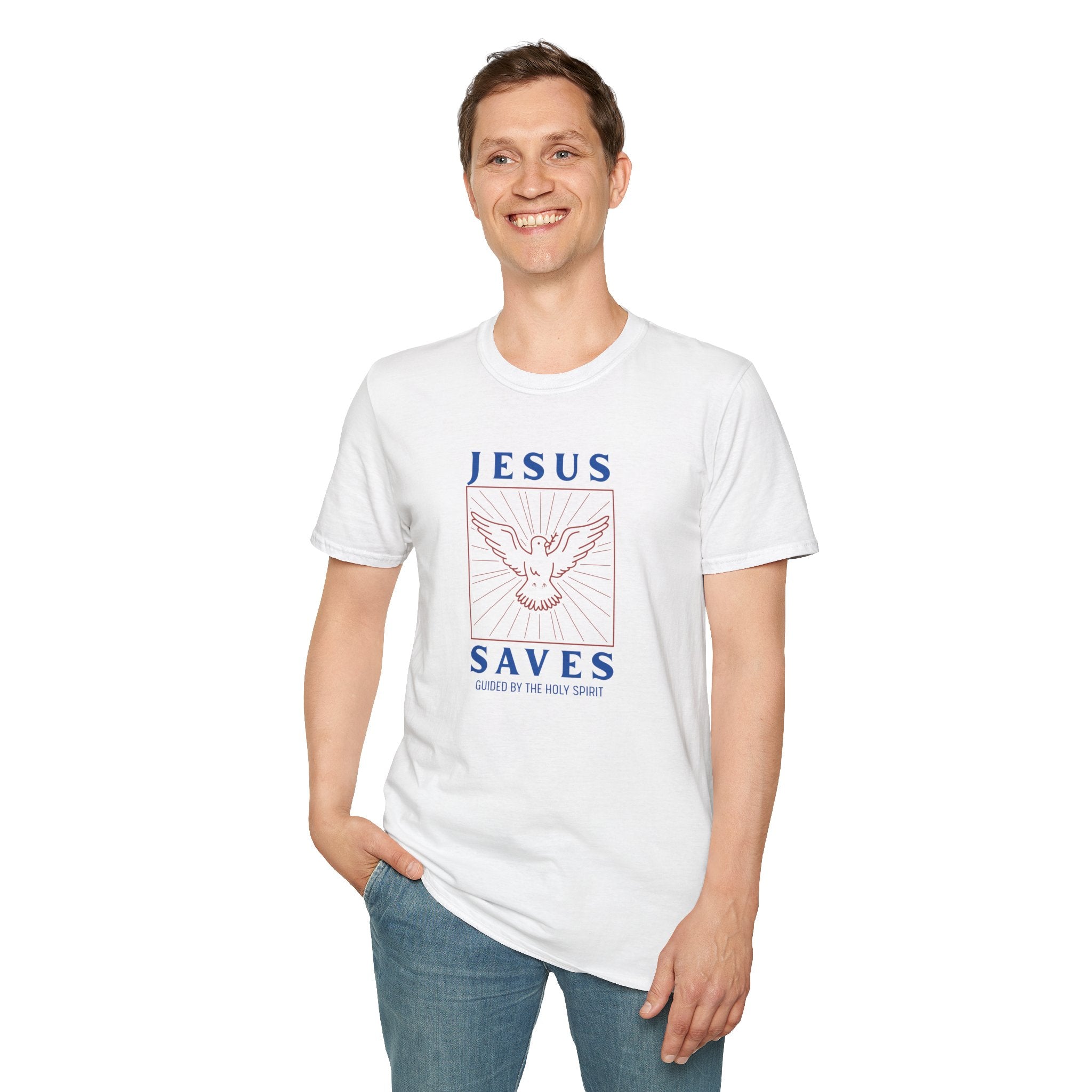 Jesus Saves T-Shirt — Dove of the Holy Spirit Christian Tee