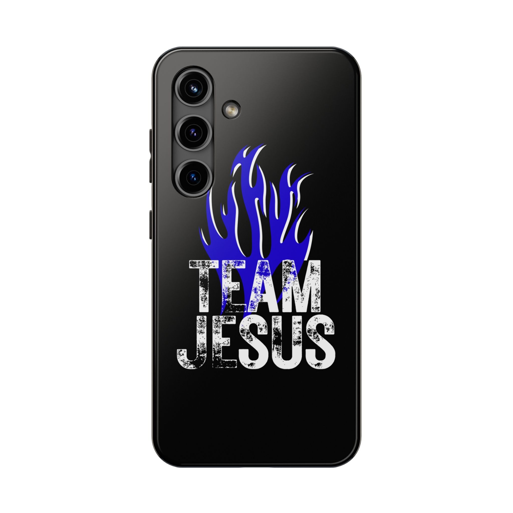 Team Jesus Phone Case — Blue Flame Christian Protective Case