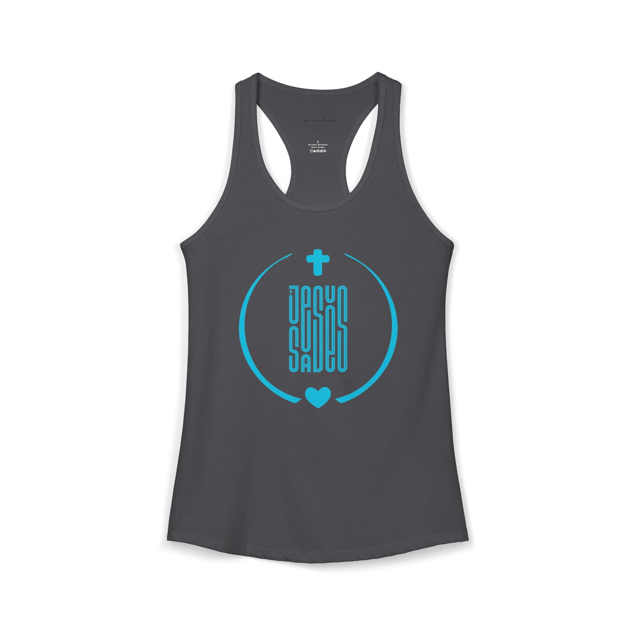 Christian "Jesus Saves" Women's Racerback Tank Top