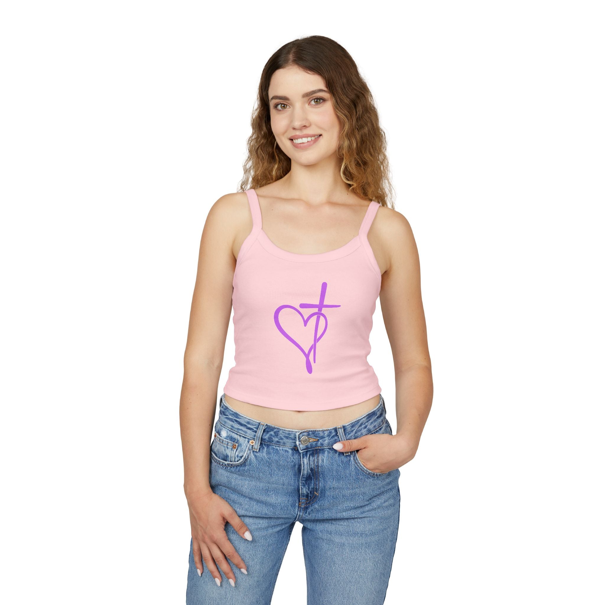 Faith Heart Tank Top — Spaghetti Strap Tank