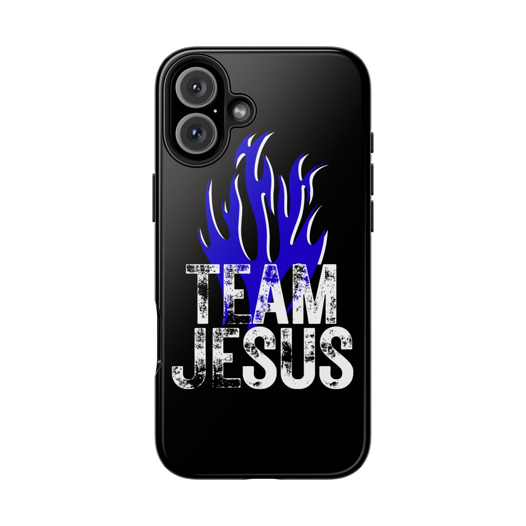Team Jesus Phone Case — Blue Flame Christian Protective Case