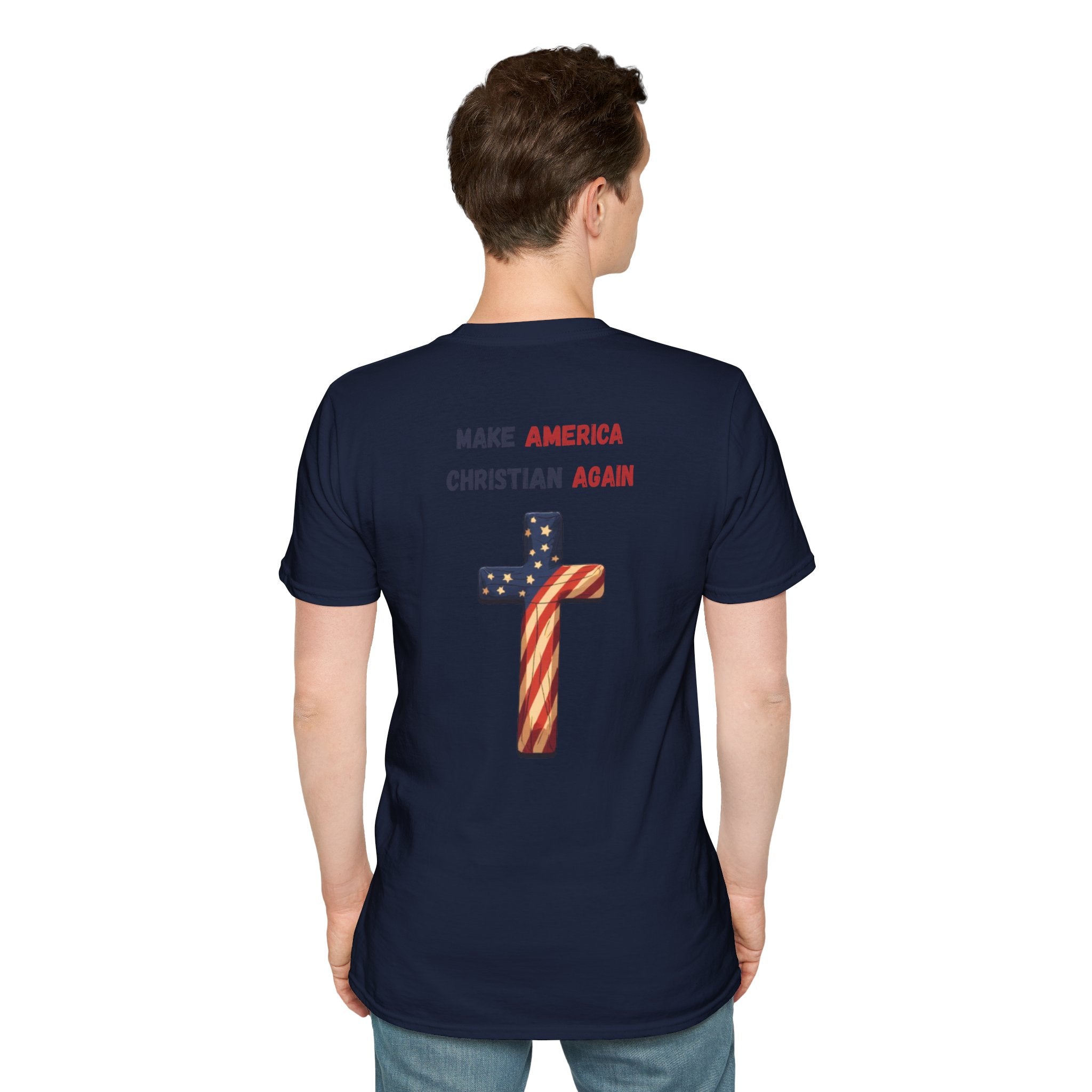 In God We Trust Eagle T-Shirt — Make America Christian Again Cross Tee