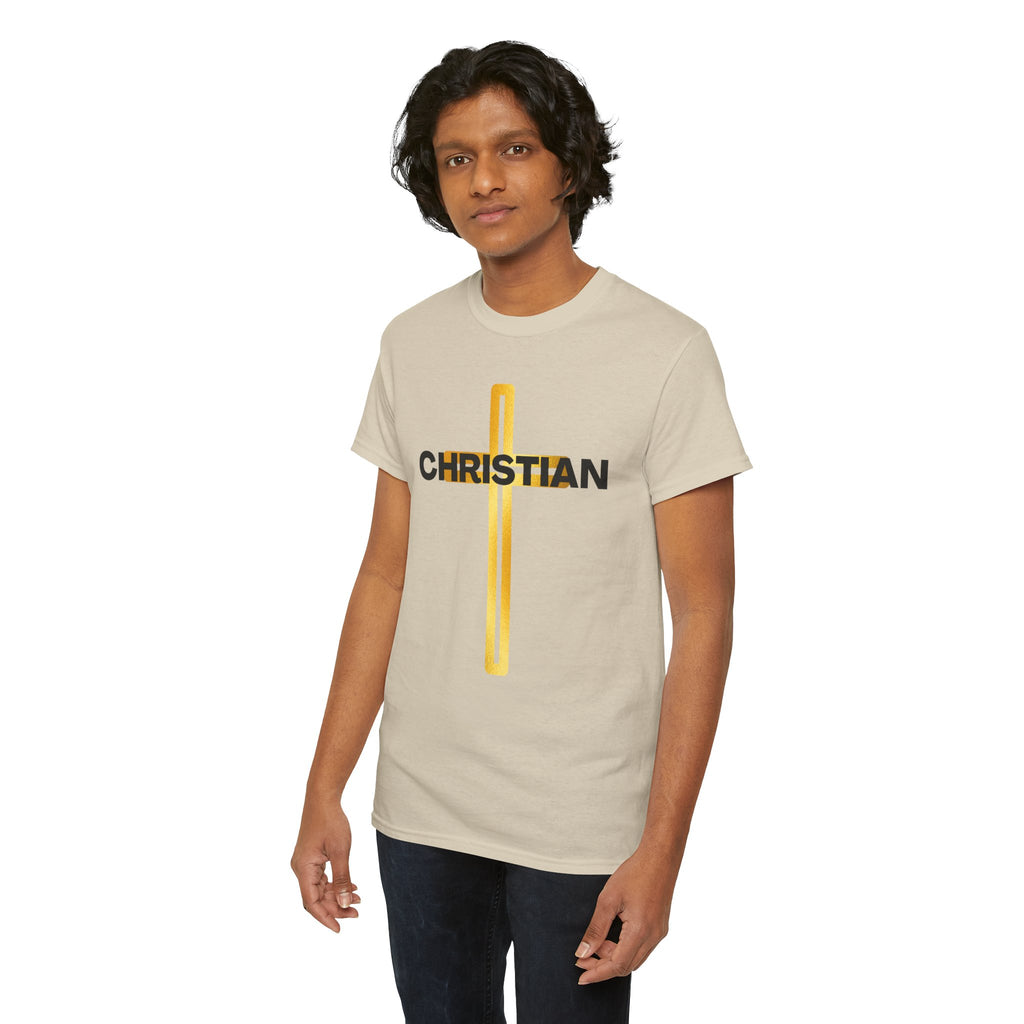 Christian Nutrition Facts Tee — Faith-Based Graphic T-Shirt with Cross & Nutrition Label Back