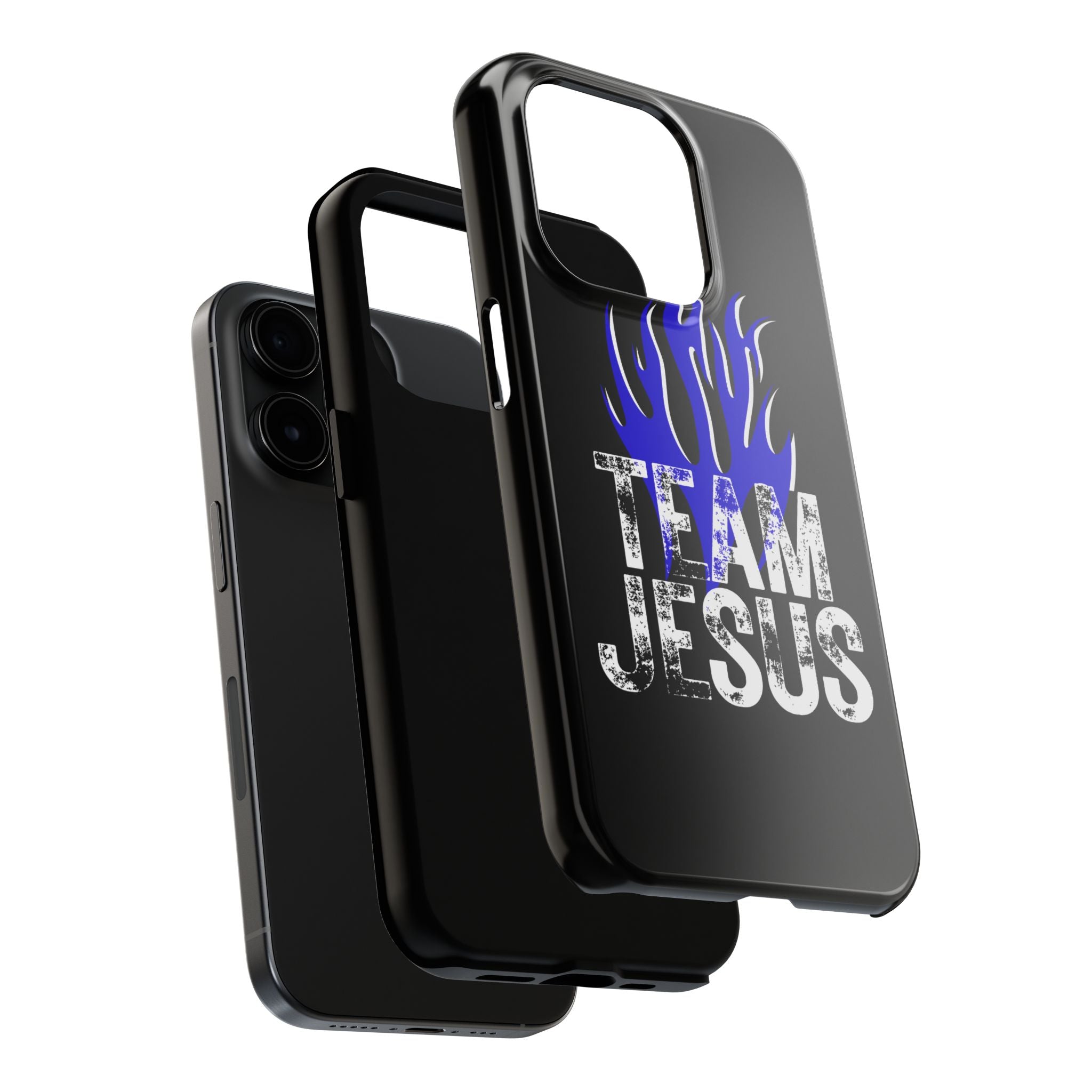 Team Jesus Phone Case — Blue Flame Christian Protective Case