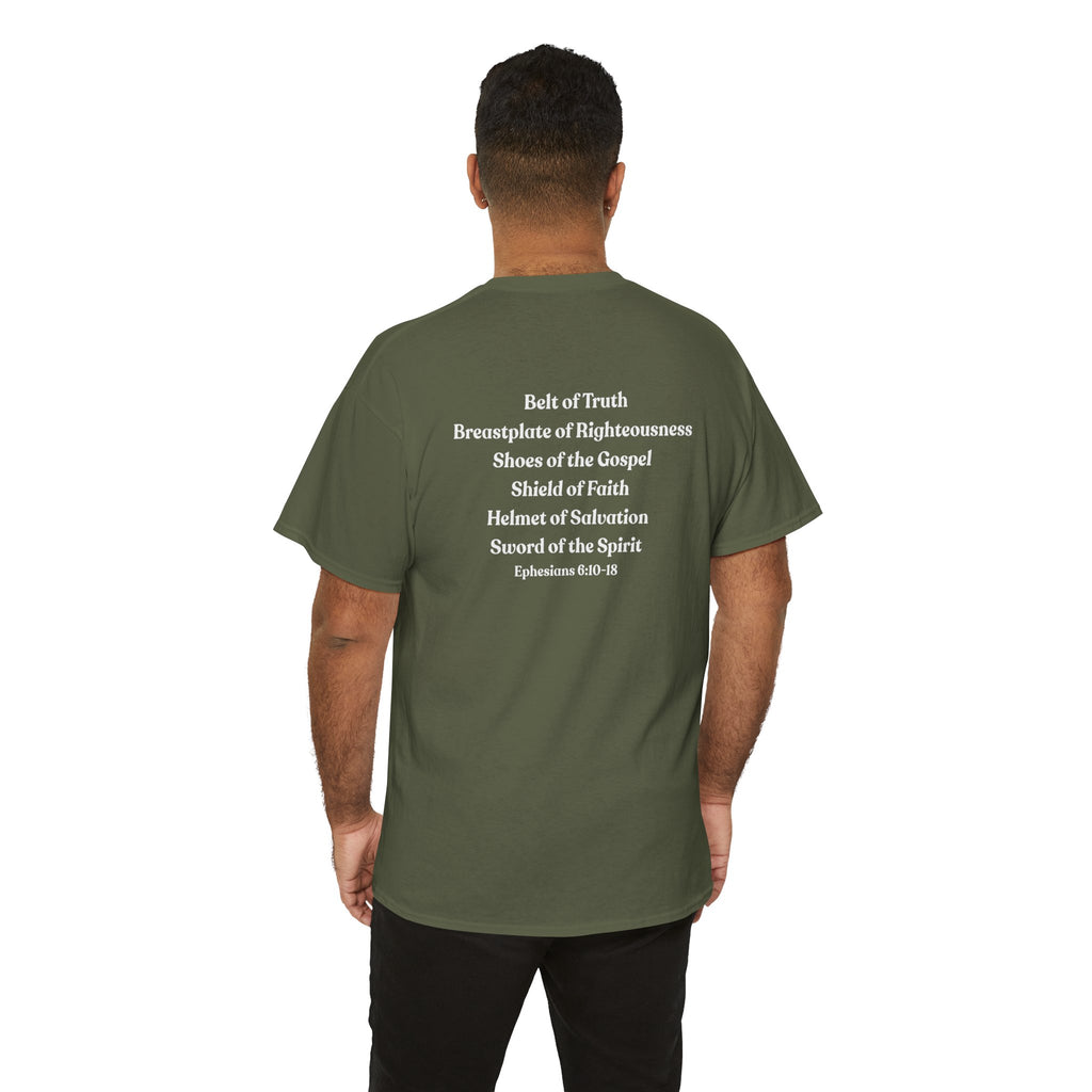 Christian Armor of God T-Shirt — Men's "Put on the Armor of God" Bible Verse Tee