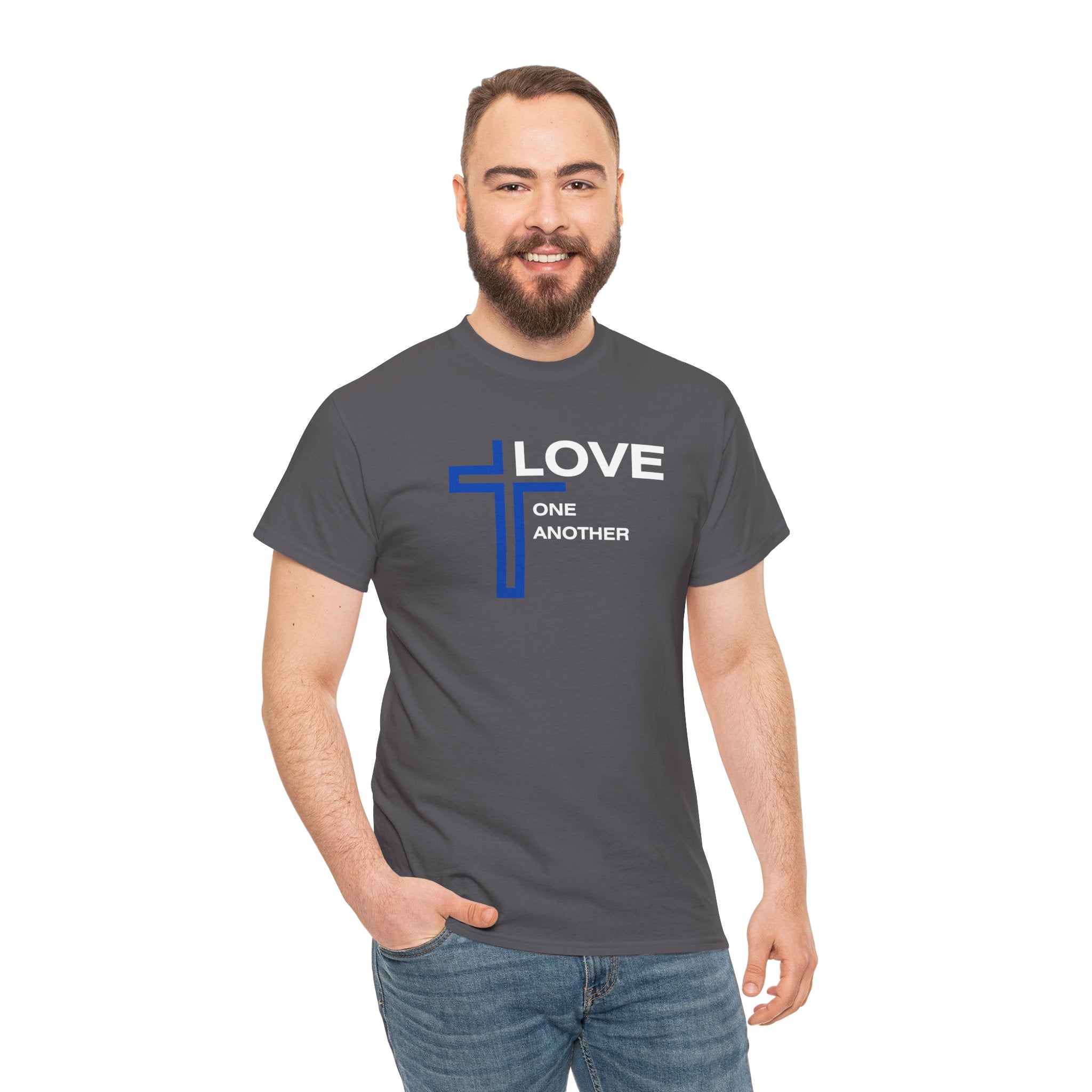 Faith Cross T‑Shirt — "Love One Another" Christian Tee