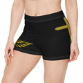 Women's Athletic Shorts — Gold Truth, Wing & Cross Graphic