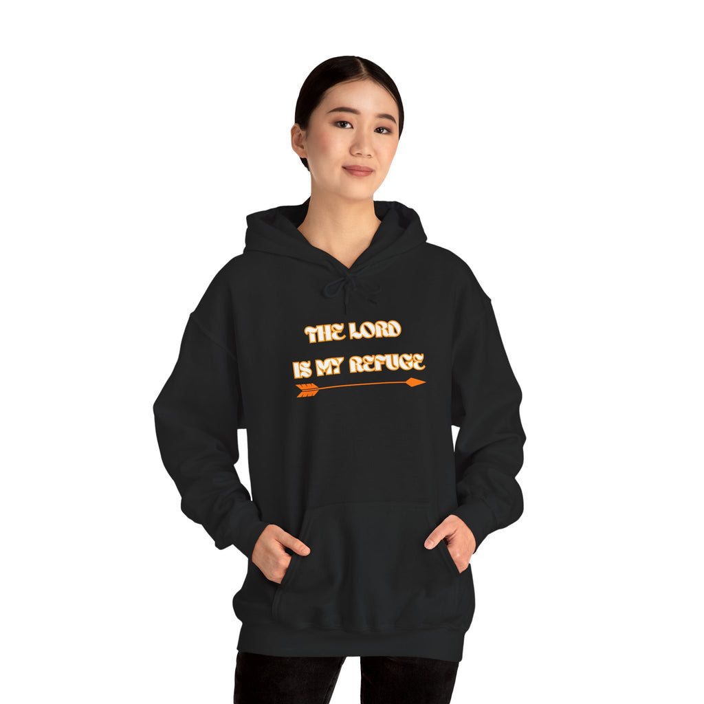 The Lord Is My Refuge Hoodie — Psalms 91:5 Christian Faith Sweatshirt