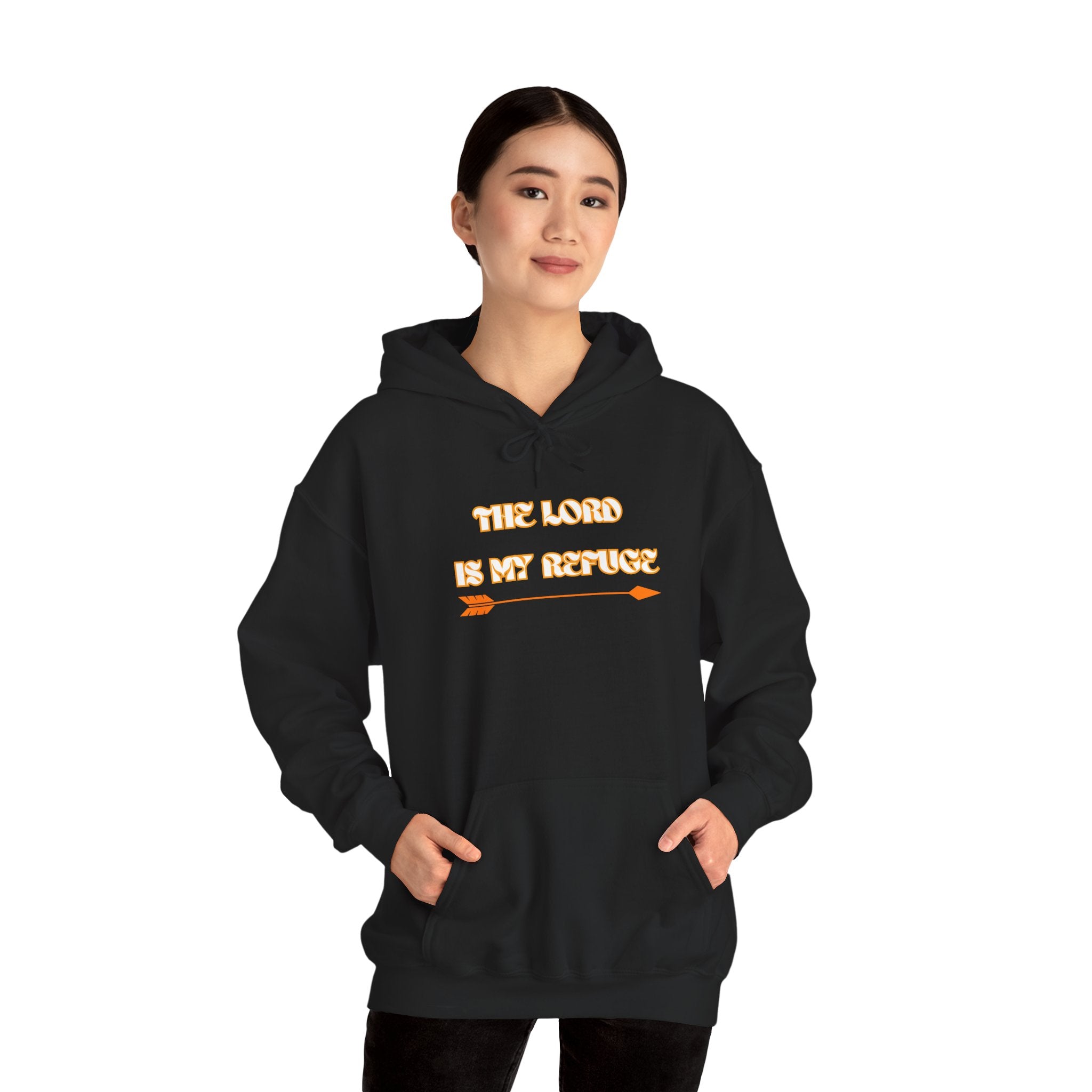 The Lord Is My Refuge Hoodie — Psalms 91:5 Christian Faith Sweatshirt
