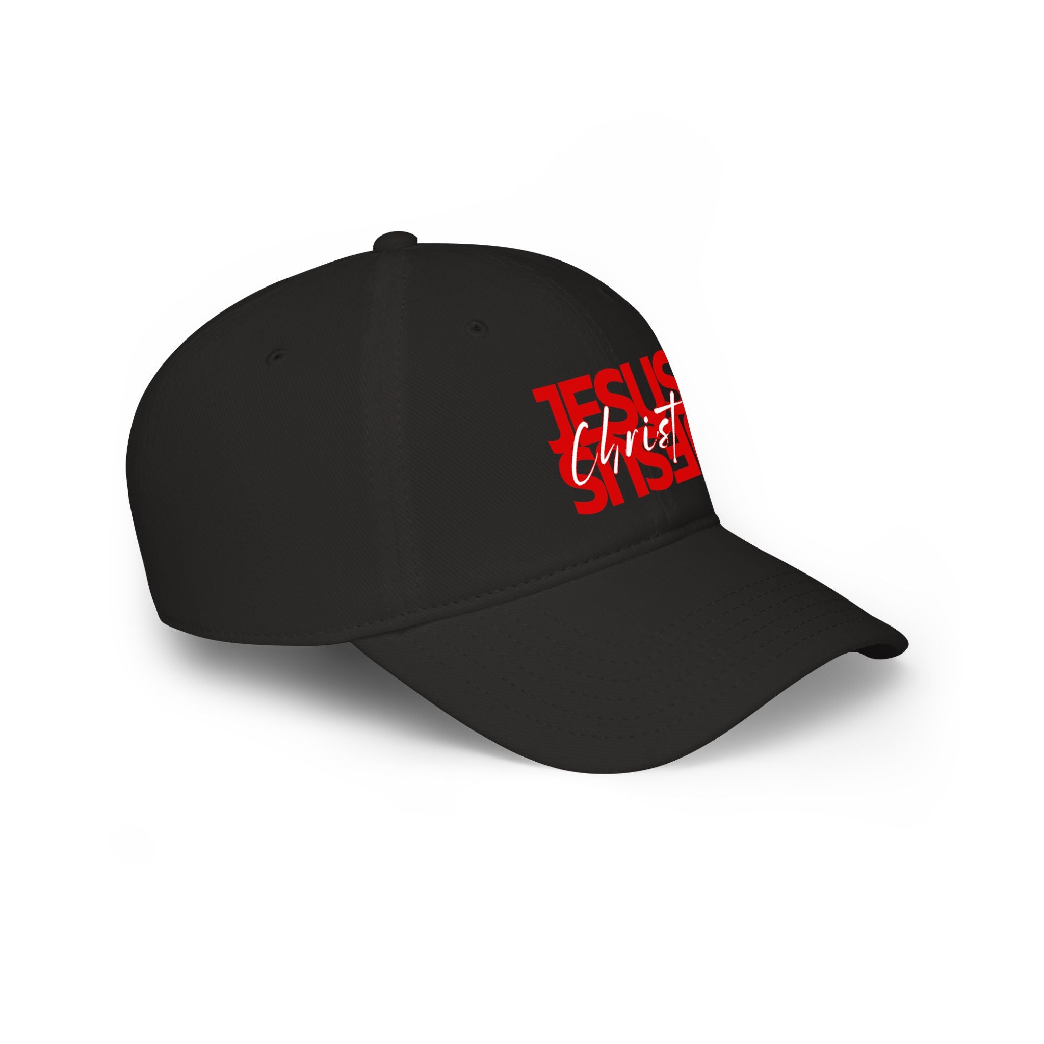 Jesus Christ Baseball Cap - Bold Red Faith Low Profile Hat