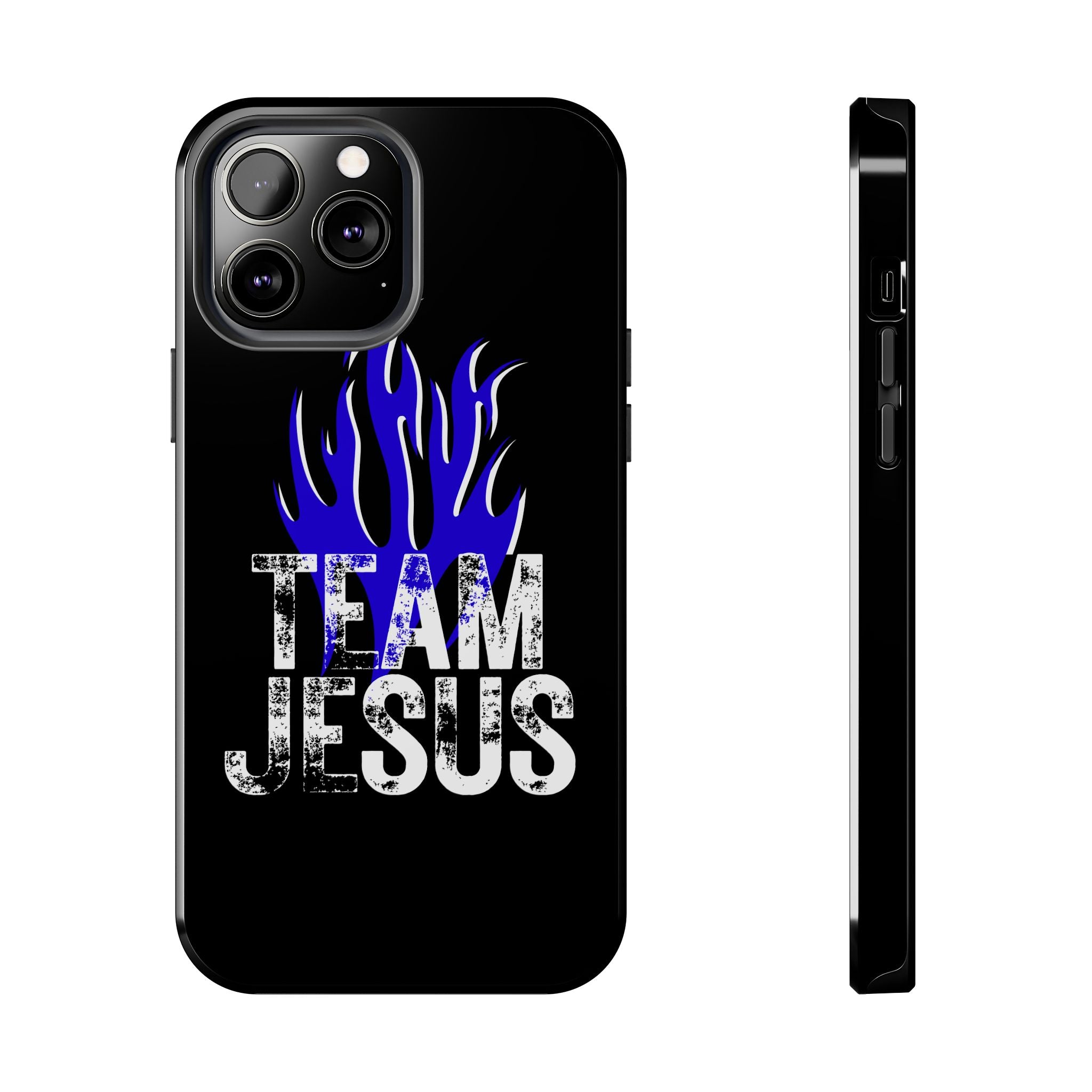 Team Jesus Phone Case — Blue Flame Christian Protective Case
