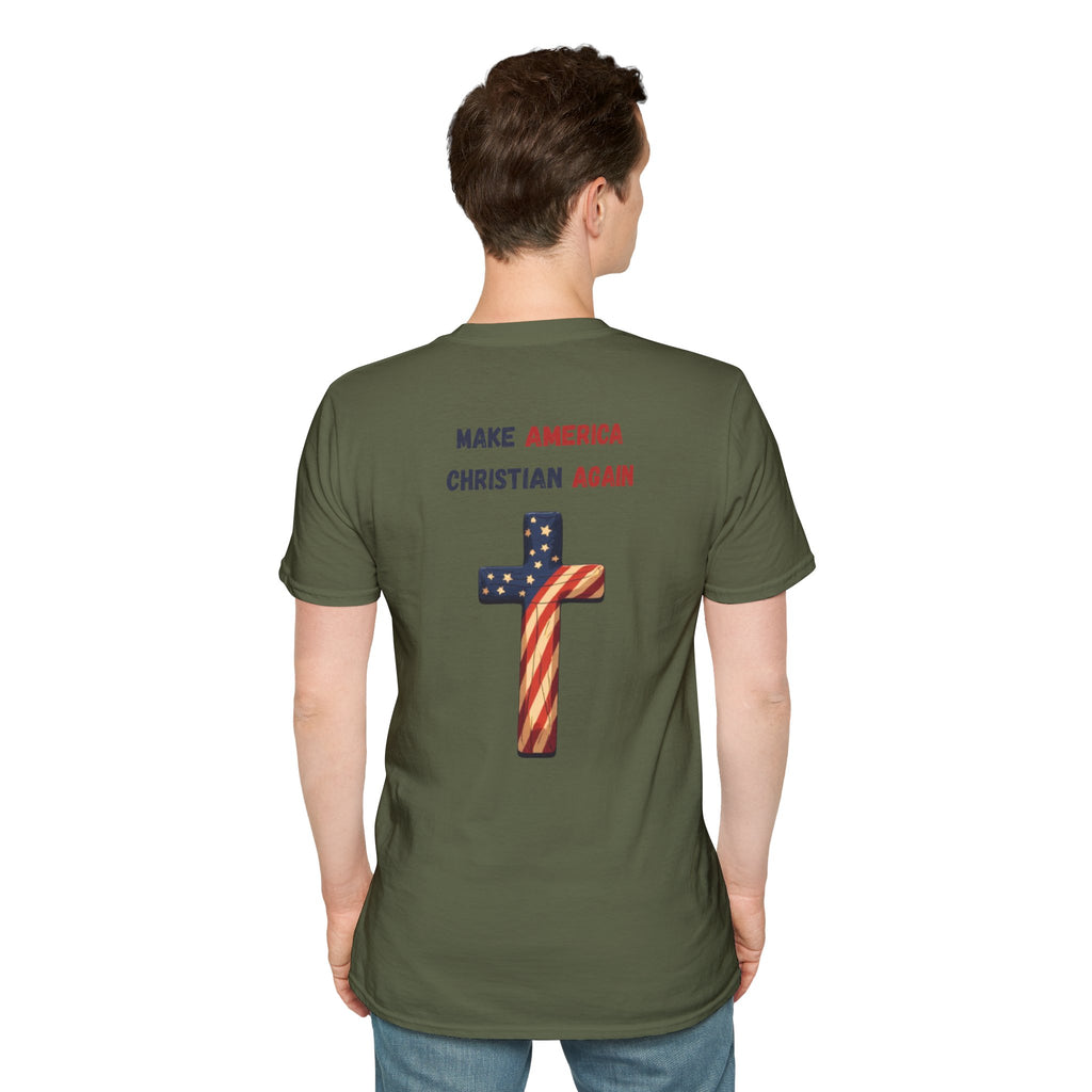 In God We Trust Eagle T-Shirt — Make America Christian Again Cross Tee