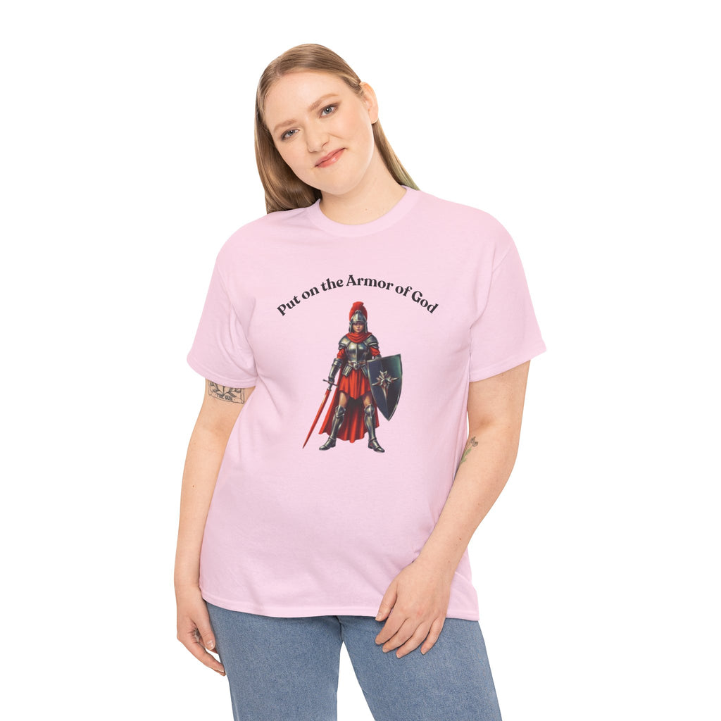 Christian Armor T-Shirt — "Put on the Armor of God" Women's Faith Tee