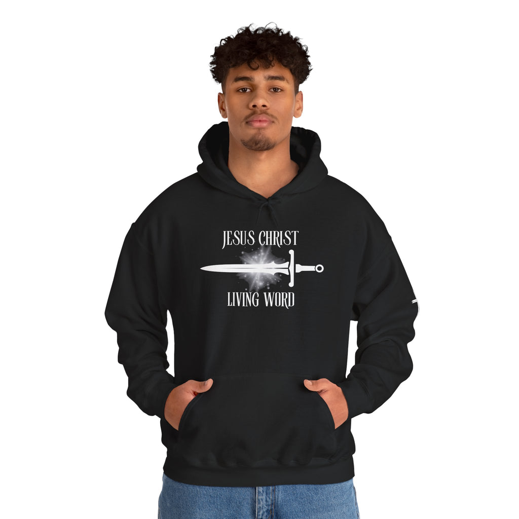 Living Word Sword Hoodie — Christian Faith Graphic Pullover