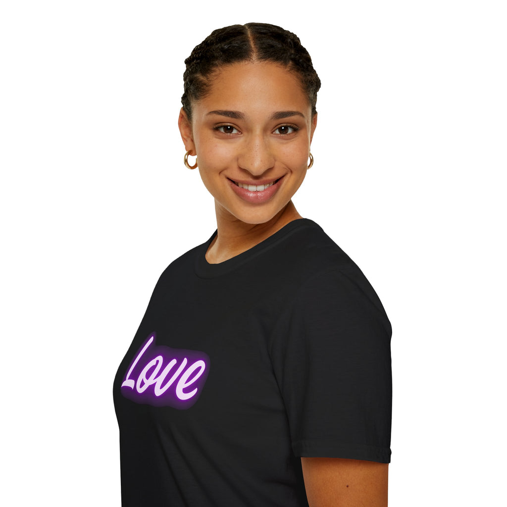 Love Purple Scripture Tee — "Love is patient and kind" Christian T-Shirt