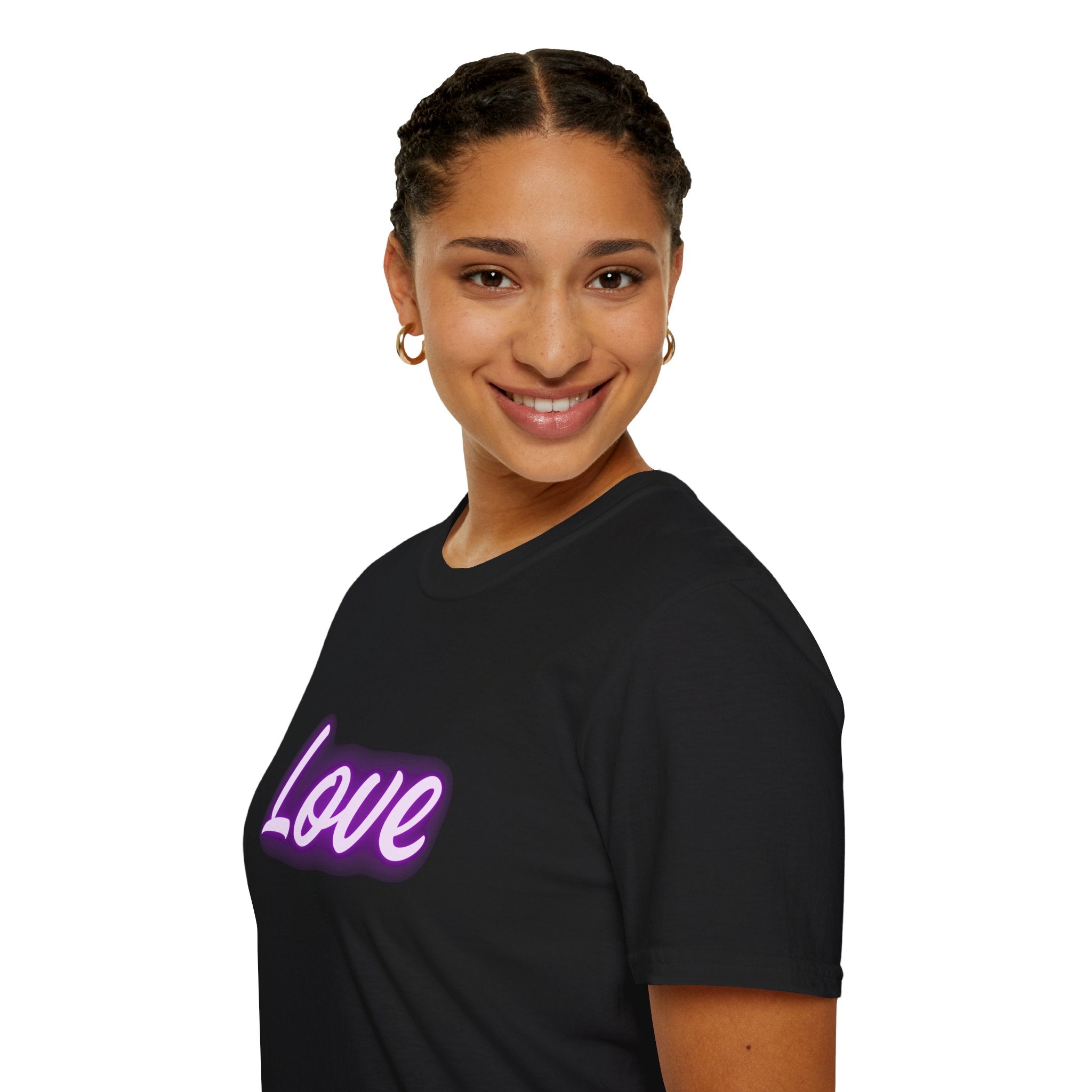 Love Purple Scripture Tee — "Love is patient and kind" Christian T-Shirt