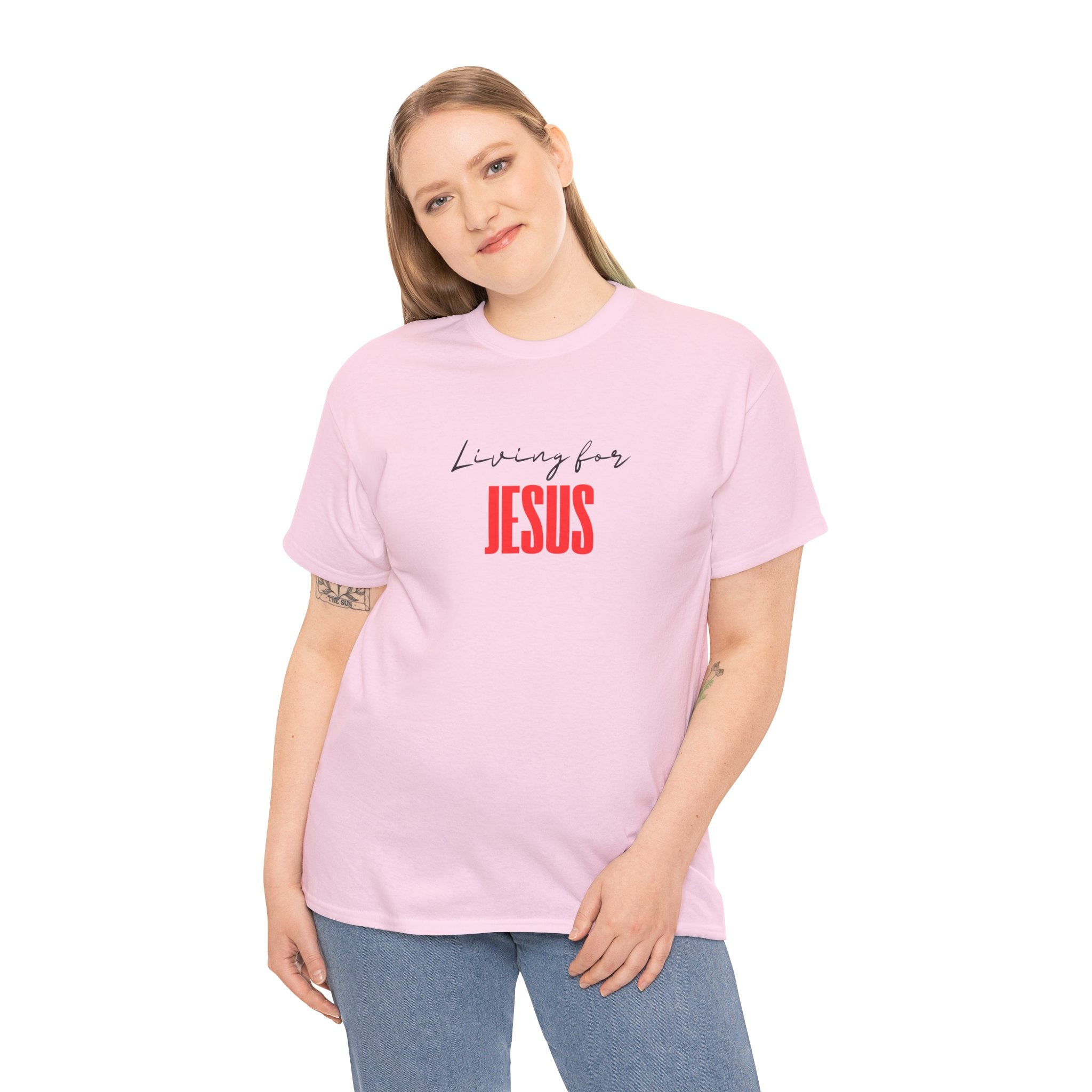 Living For Jesus Tee — Christian Faith Graphic T-Shirt