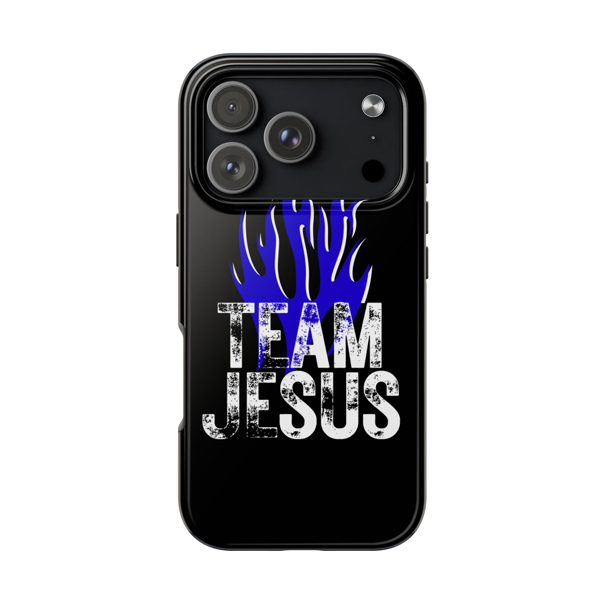 Team Jesus Phone Case — Blue Flame Christian Protective Case
