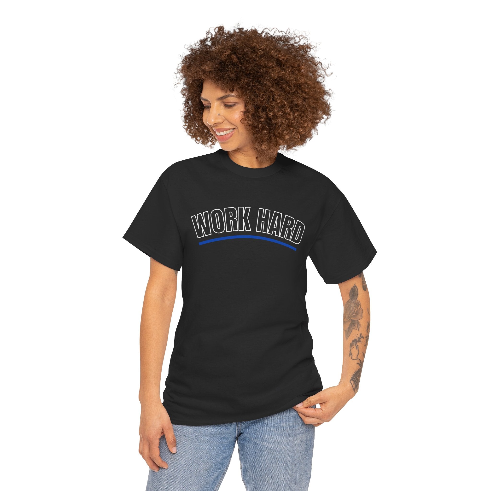 Work Hard T-Shirt — "Lazy Hands Poverty, Diligent Hands Wealth" Inspirational Christian Tee (Proverbs 10:4)