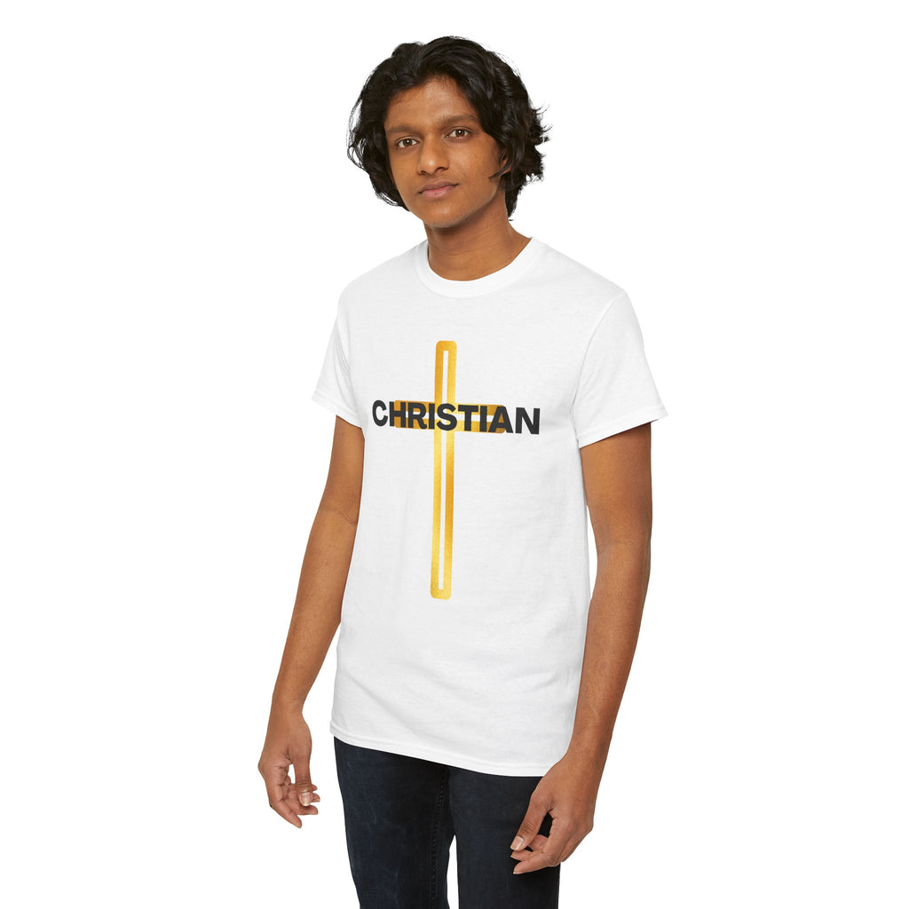 Christian Nutrition Facts Tee — Faith-Based Graphic T-Shirt with Cross & Nutrition Label Back