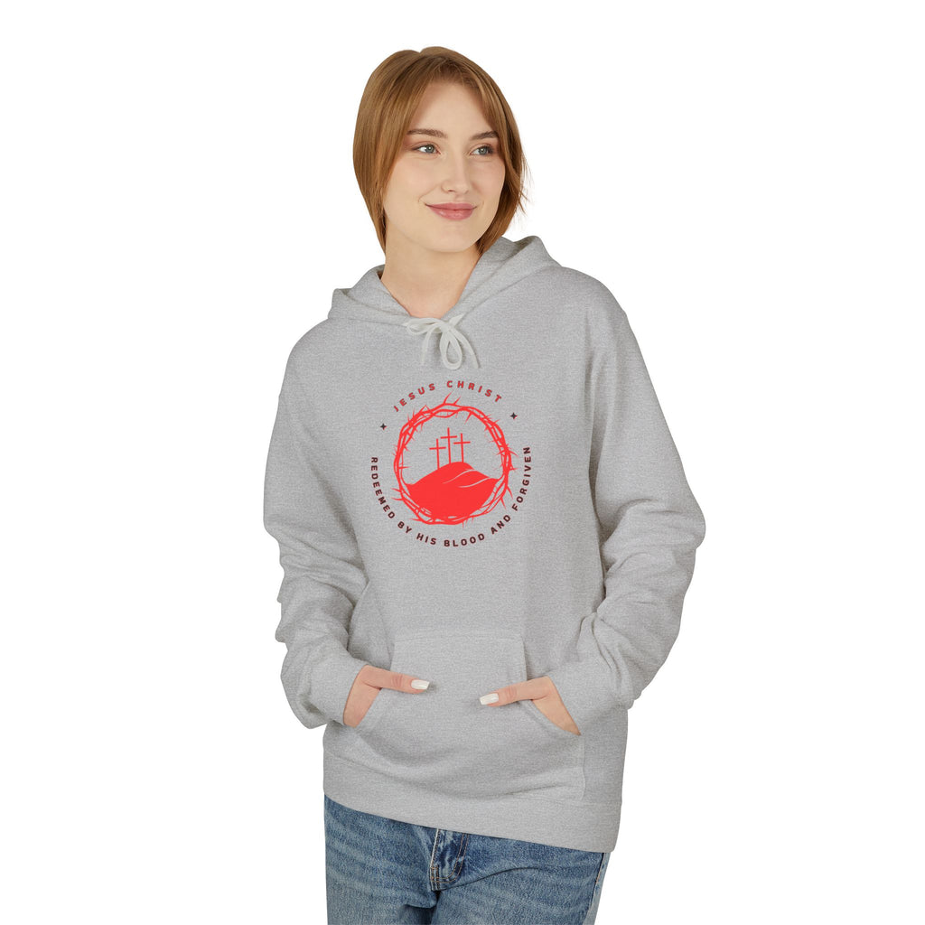 Jesus Christ Crown of Thorns Calvary Hoodie-Redeemed By His Blood and Forgiven