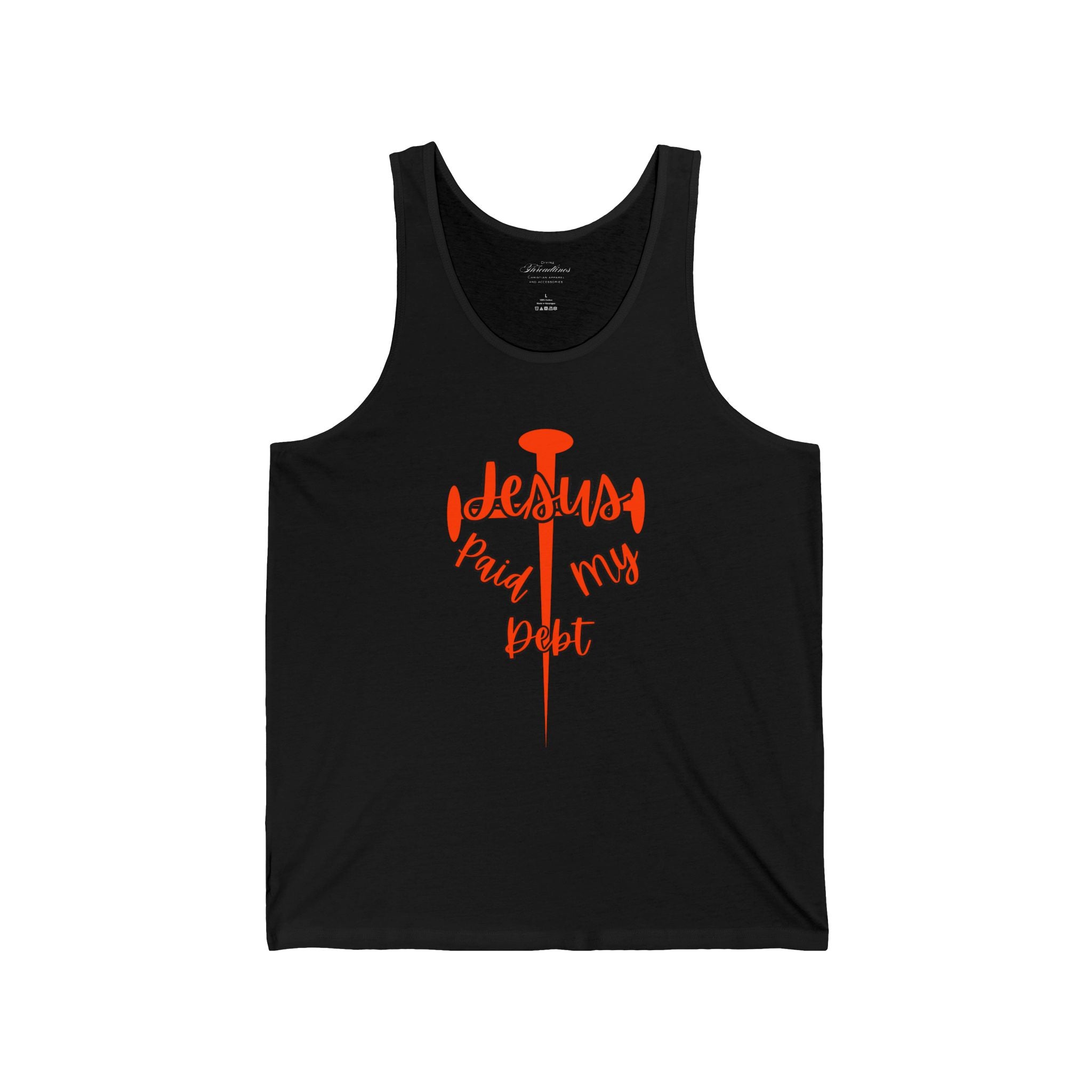 Jesus Paid My Debt Tank Top — Christian Faith Graphic Tank