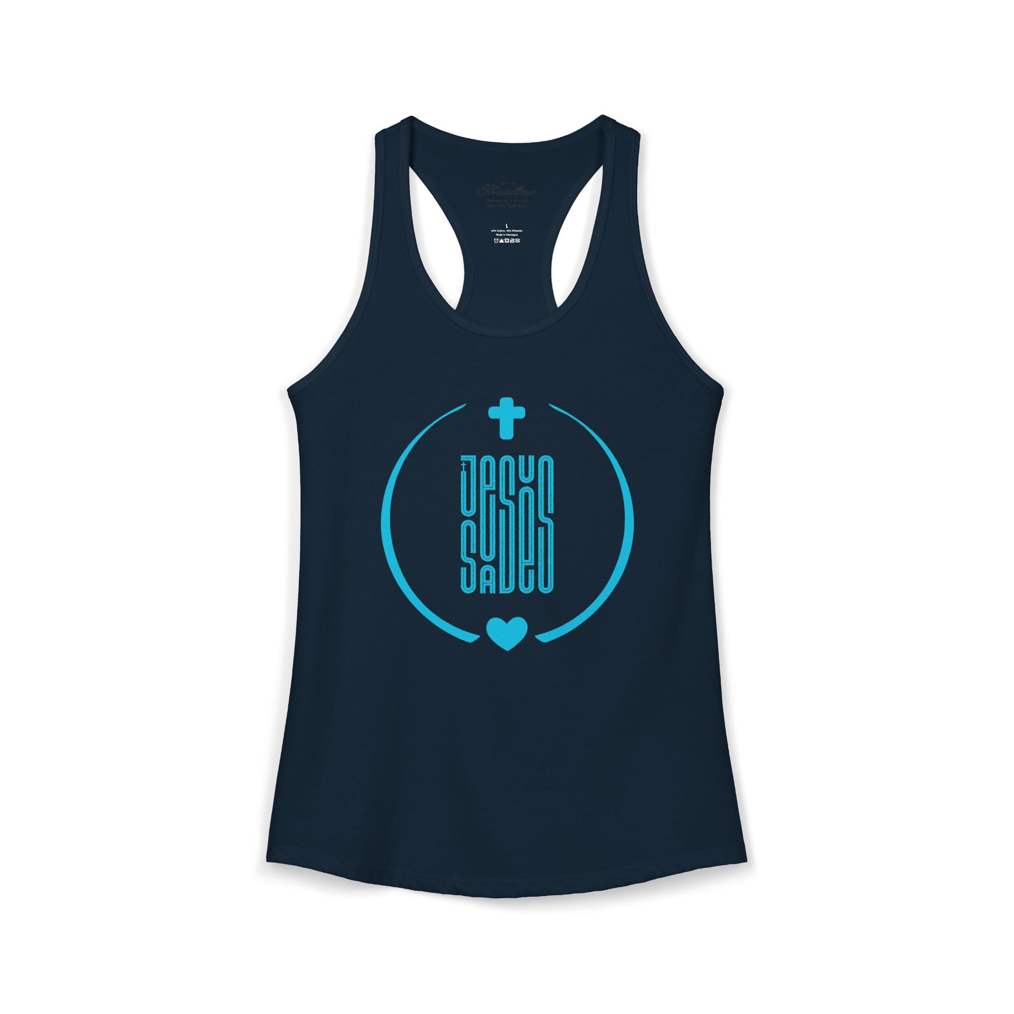 Christian "Jesus Saves" Women's Racerback Tank Top