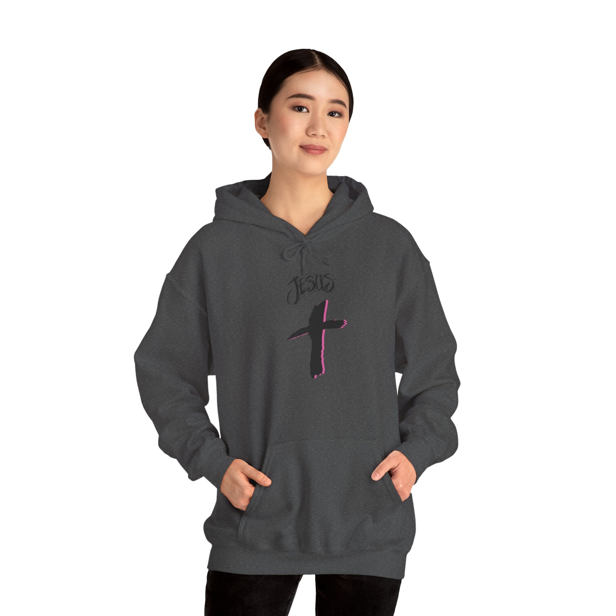 Jesus Cross Hoodie — “Ask Me About Jesus” Christian Pullover