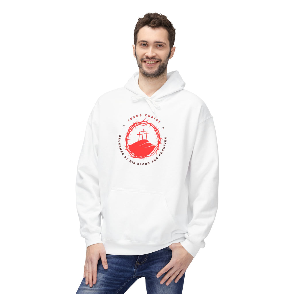 Jesus Christ Crown of Thorns Calvary Hoodie-Redeemed By His Blood and Forgiven
