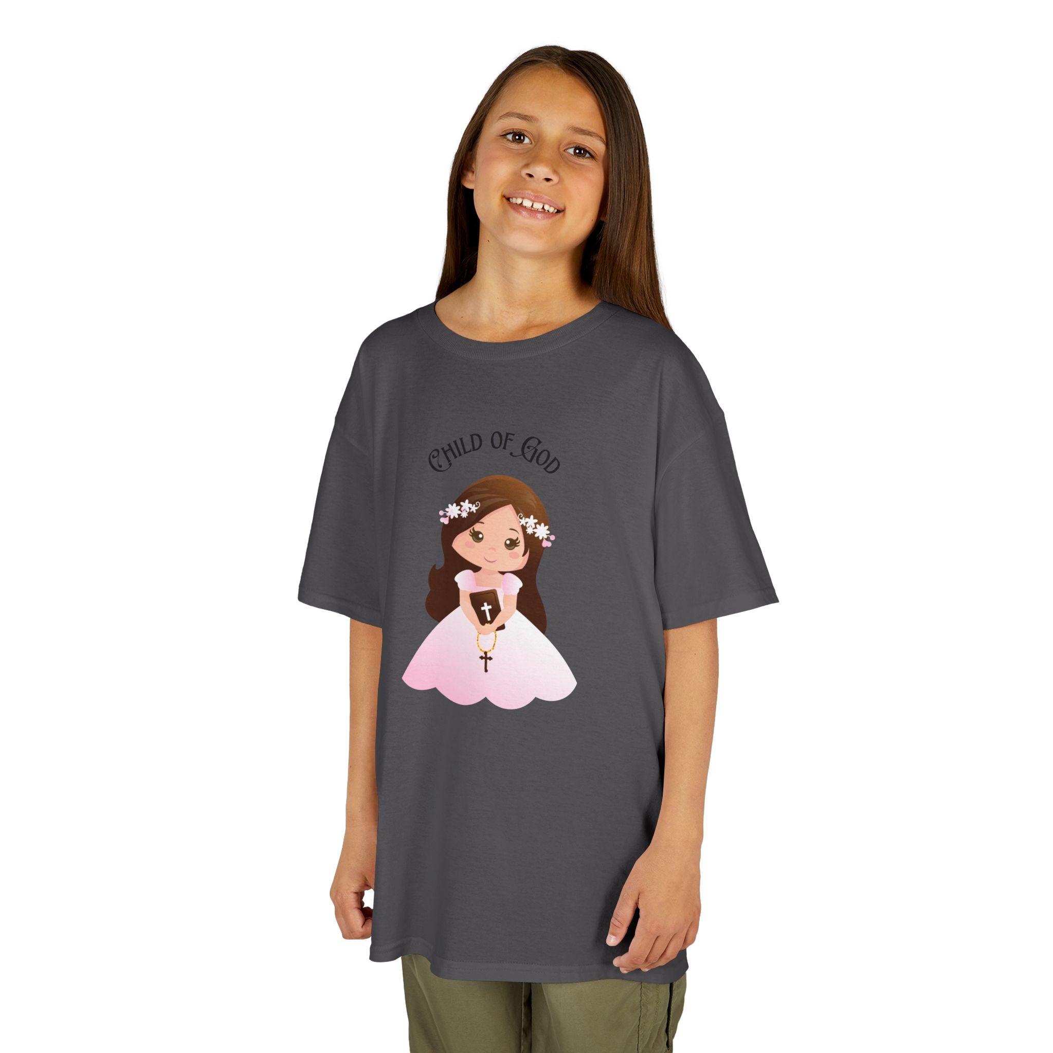 Kids Tee — "Child of God" Cute Dress Illustration